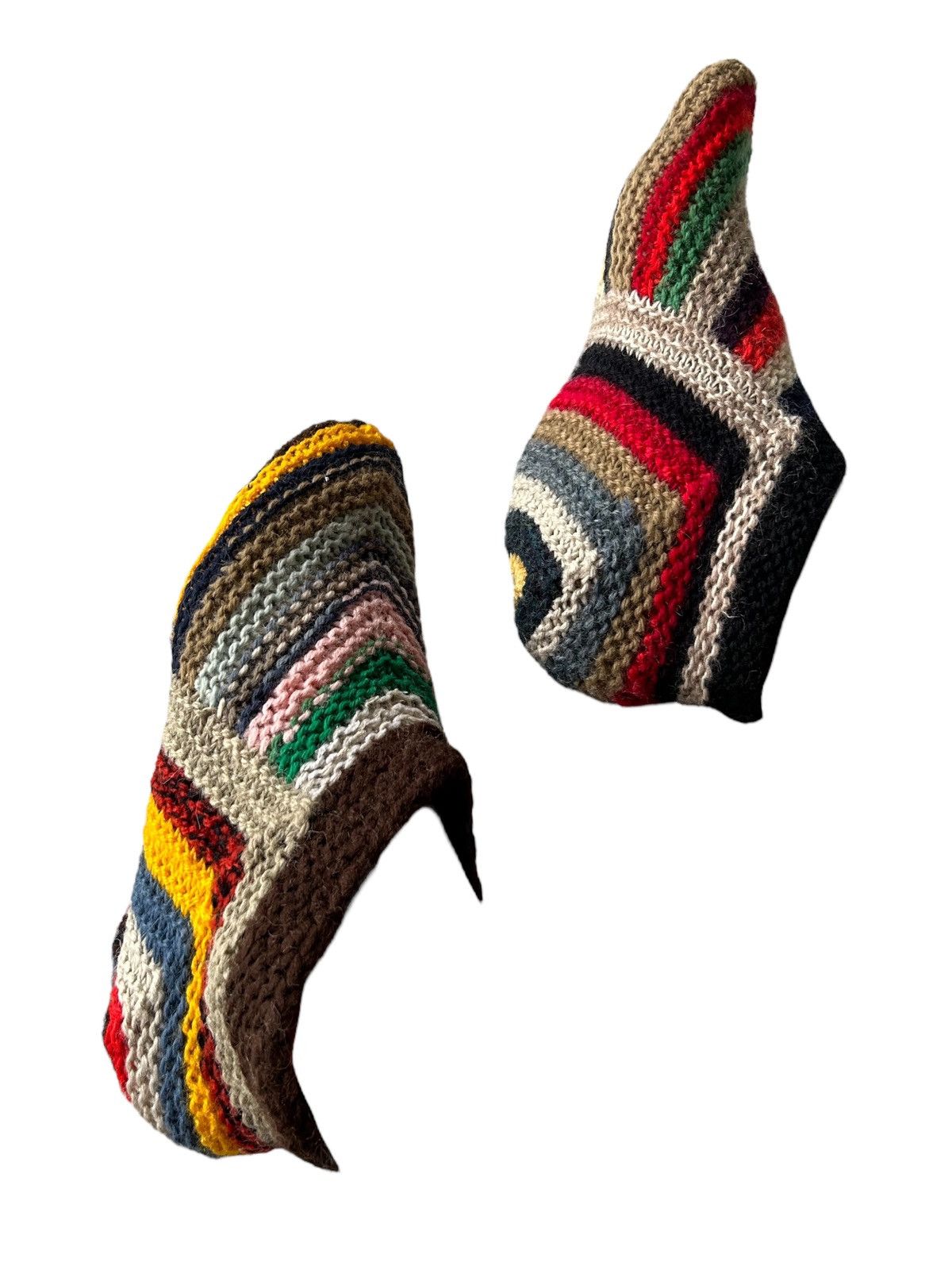 Japanese Brand × Kapital × Vintage 🌈 Hippies Style Crochet Knitted Handmade short Socks Size ONE SIZE - 2 Thumbnail