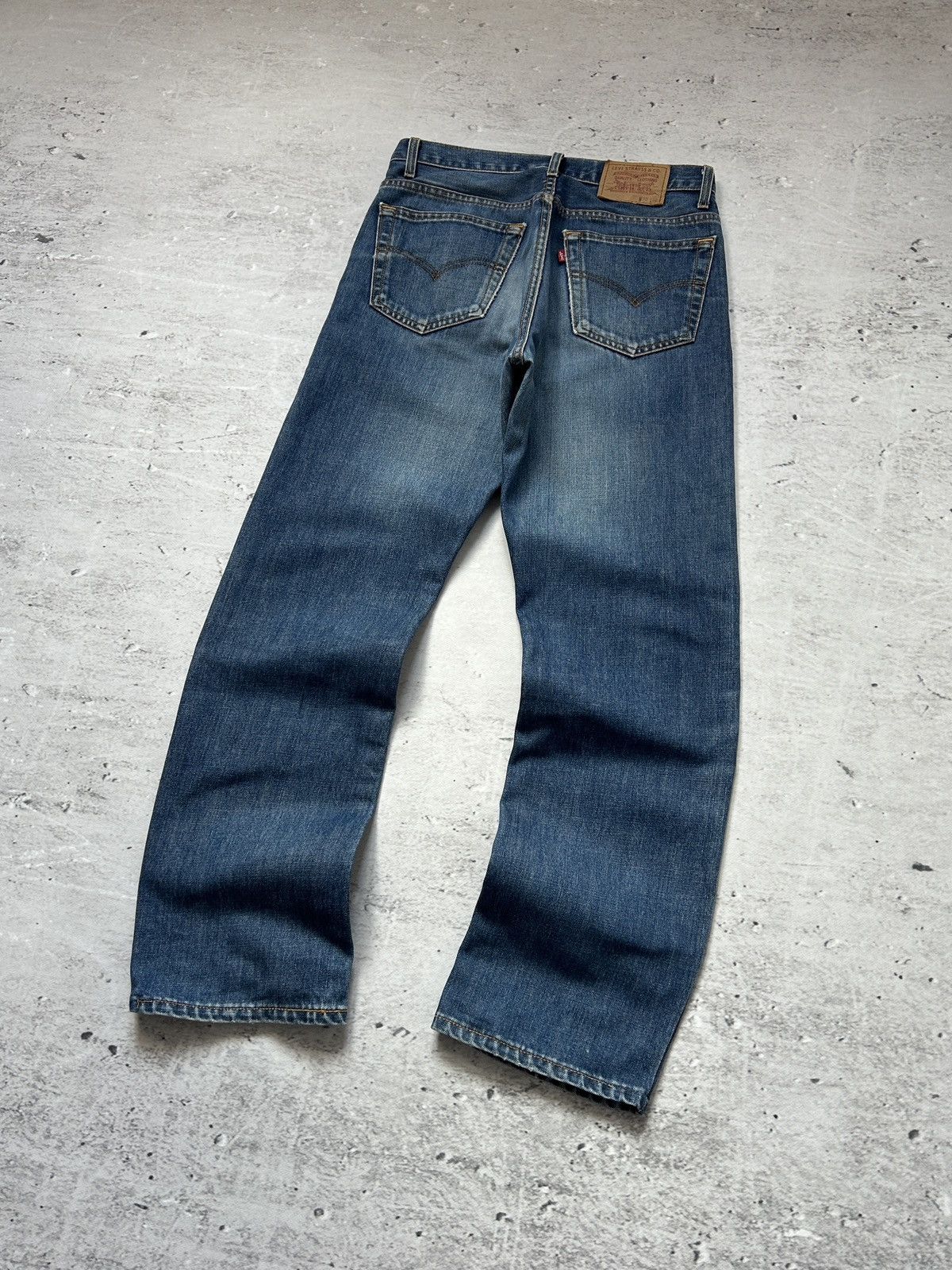 Levi's Vintage Clothing 💥Vintage Levis Washed Blue Wide Bootcut Denim Jeans 90s💥 Size US 33 - 2 Thumbnail