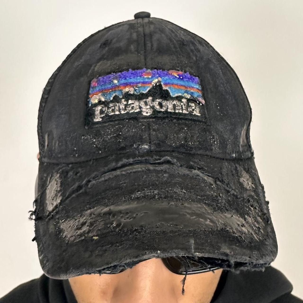 Patagonia ASTROBOI* x Patagonia Black Distressed Rhinestone Hat Size ONE SIZE - 8 Thumbnail