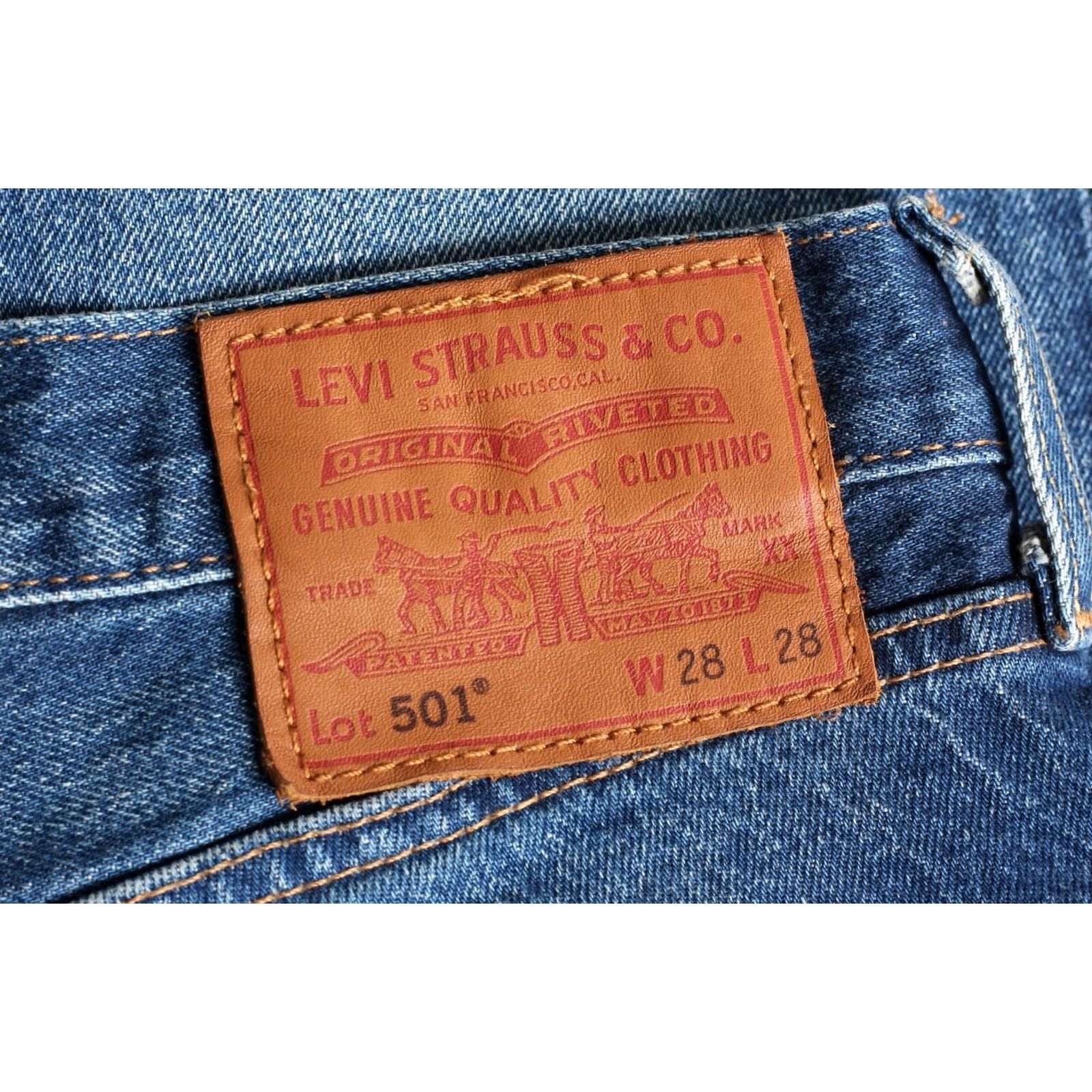 Levi's LEVI’S 501 PREMIUM Jeans Men 28x28 W28 L28 Regular Straight Stretch DZ7438 Dark Blue Blue Size US 28 / EU 44 - 2 Thumbnail