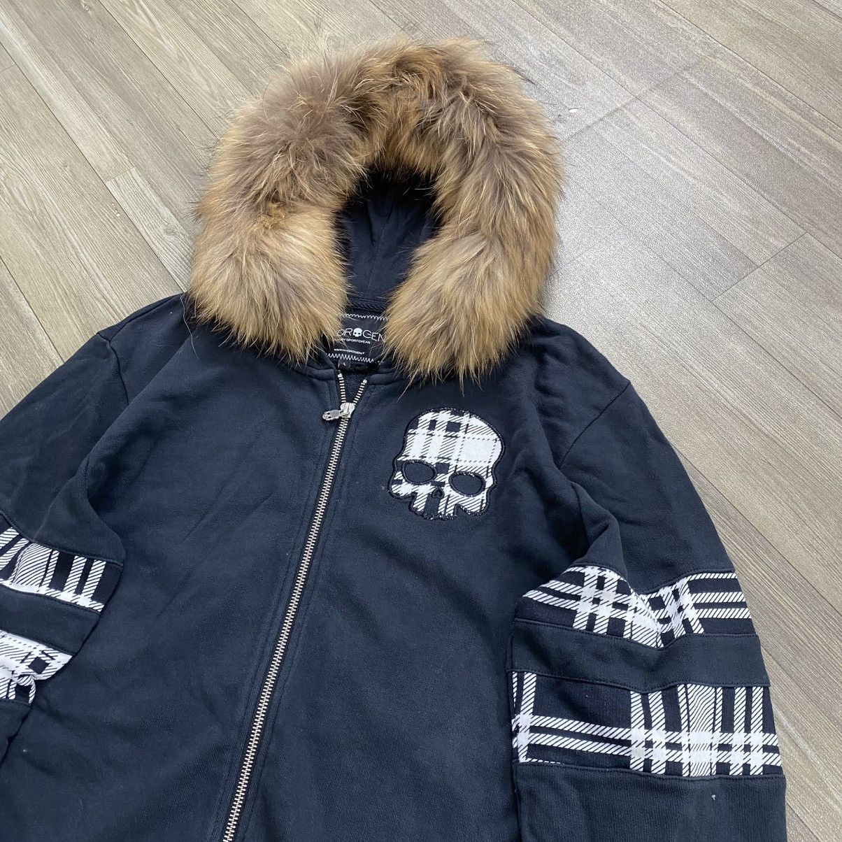 If Six Was Nine 2000s Hydrogen Skulls Ifsix Cross Lgb Style Zip Fur Hoodie Size US L / EU 52-54 / 3 - 3 Thumbnail