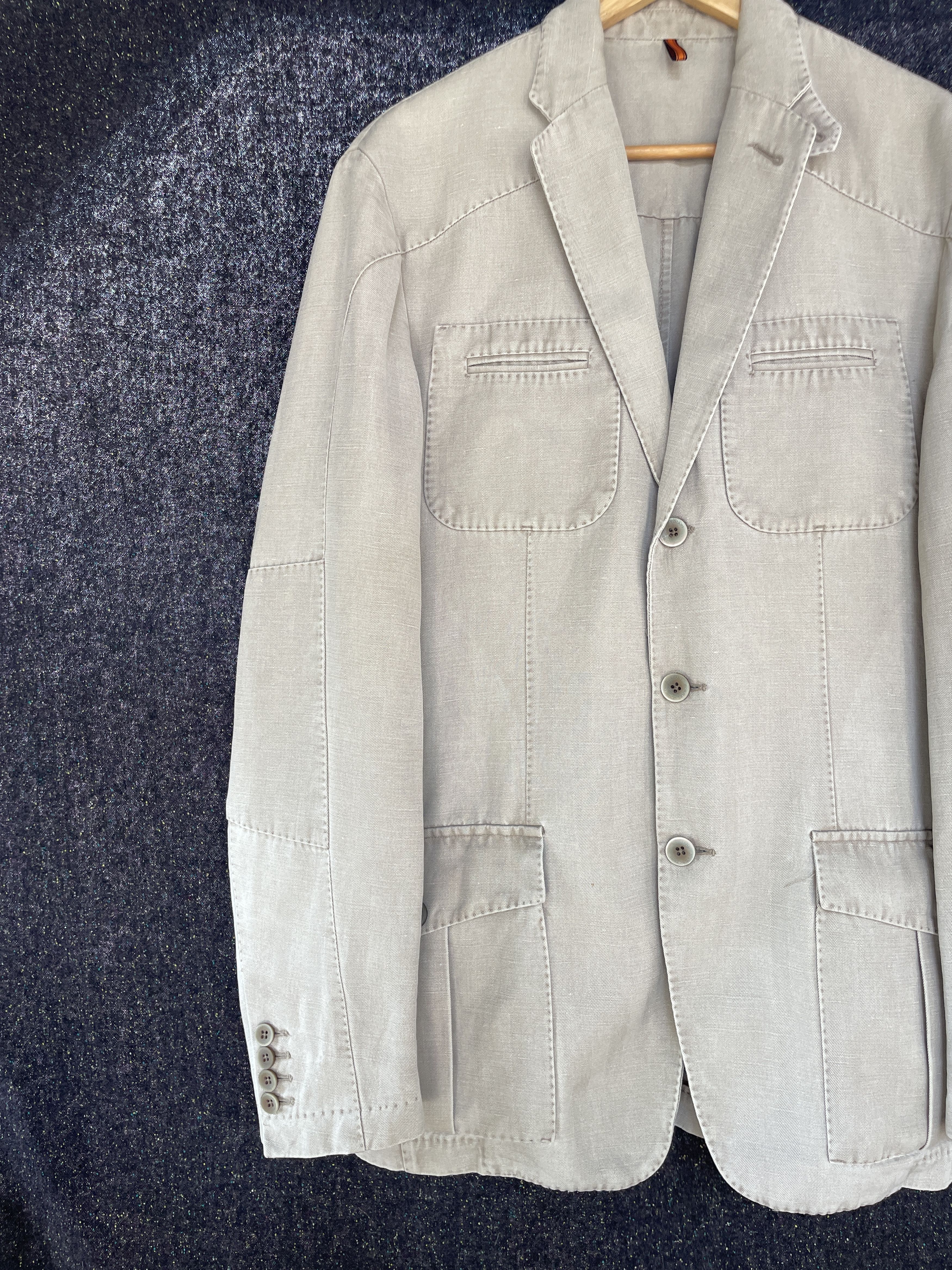 Corneliani Corneliani ID Unlined Garment Dyed Cotton Hemp Sport Coat Size 42R - 6 Thumbnail