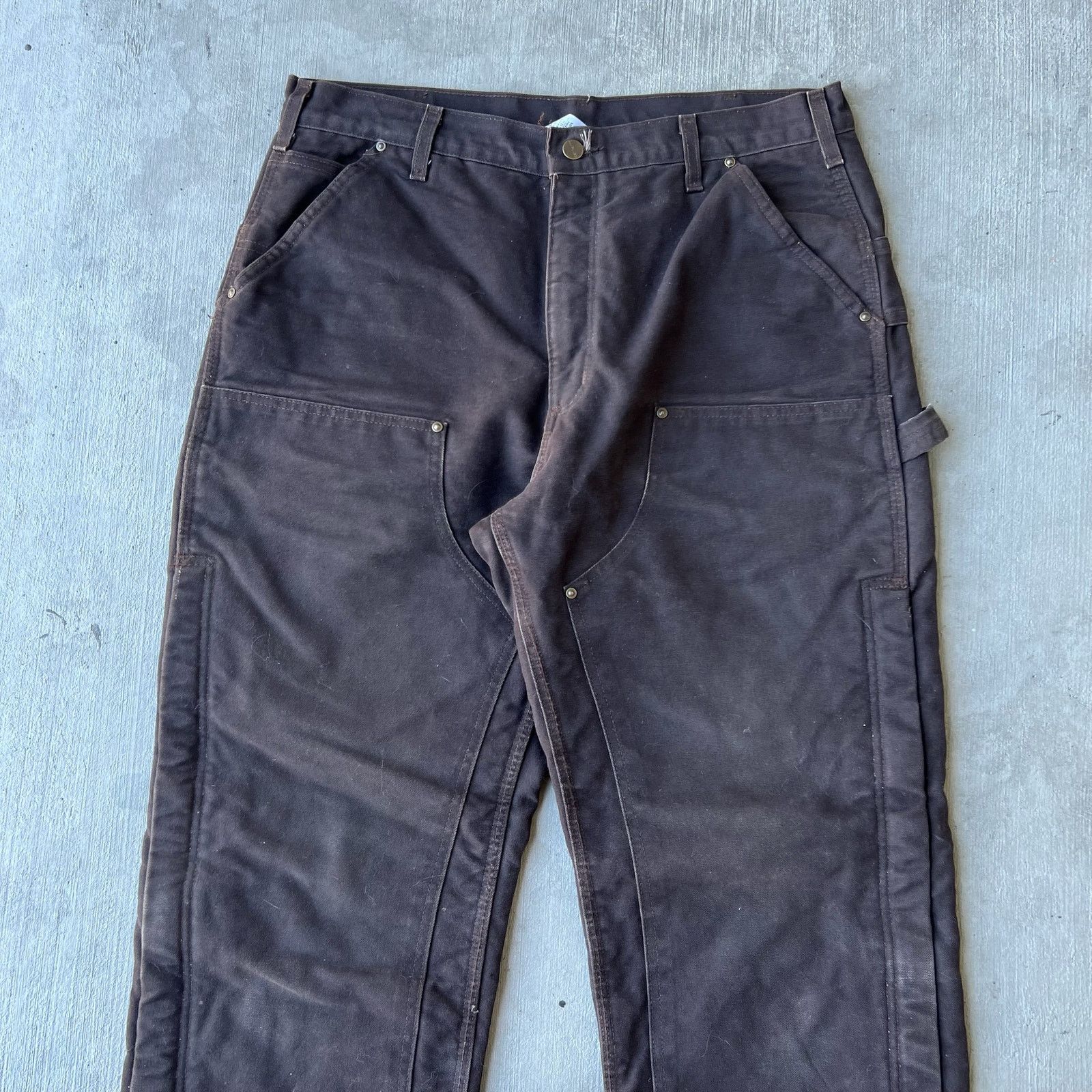 Carhartt × Vintage Carhartt brown insulated double knee work carpenter pants Size US 35 - 2 Thumbnail