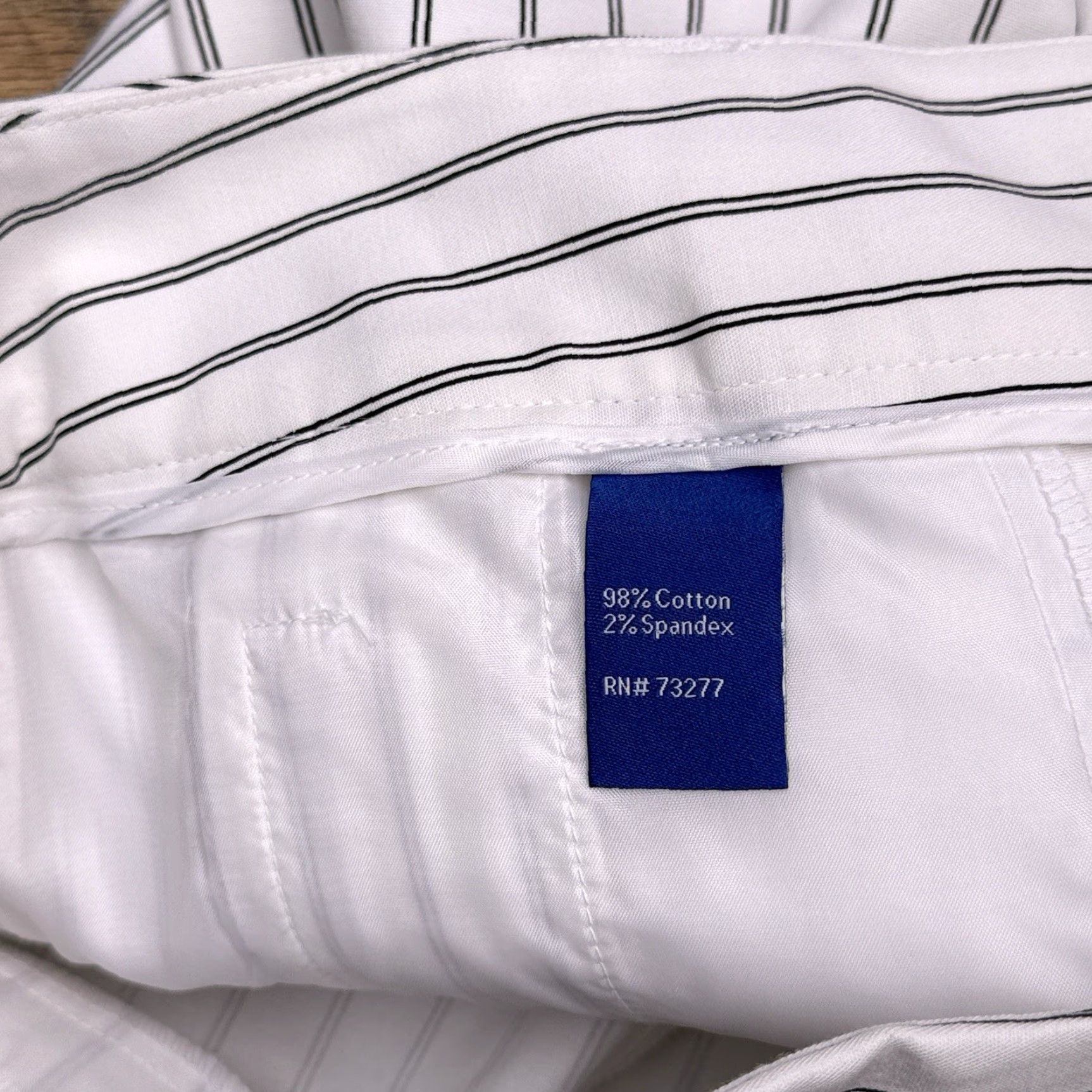 Apt. 9 Apt. 9 Torie Pants Womens 8 White Striped Mid Rise Stretch New Size 30" / US 8 / IT 44 - 6 Thumbnail