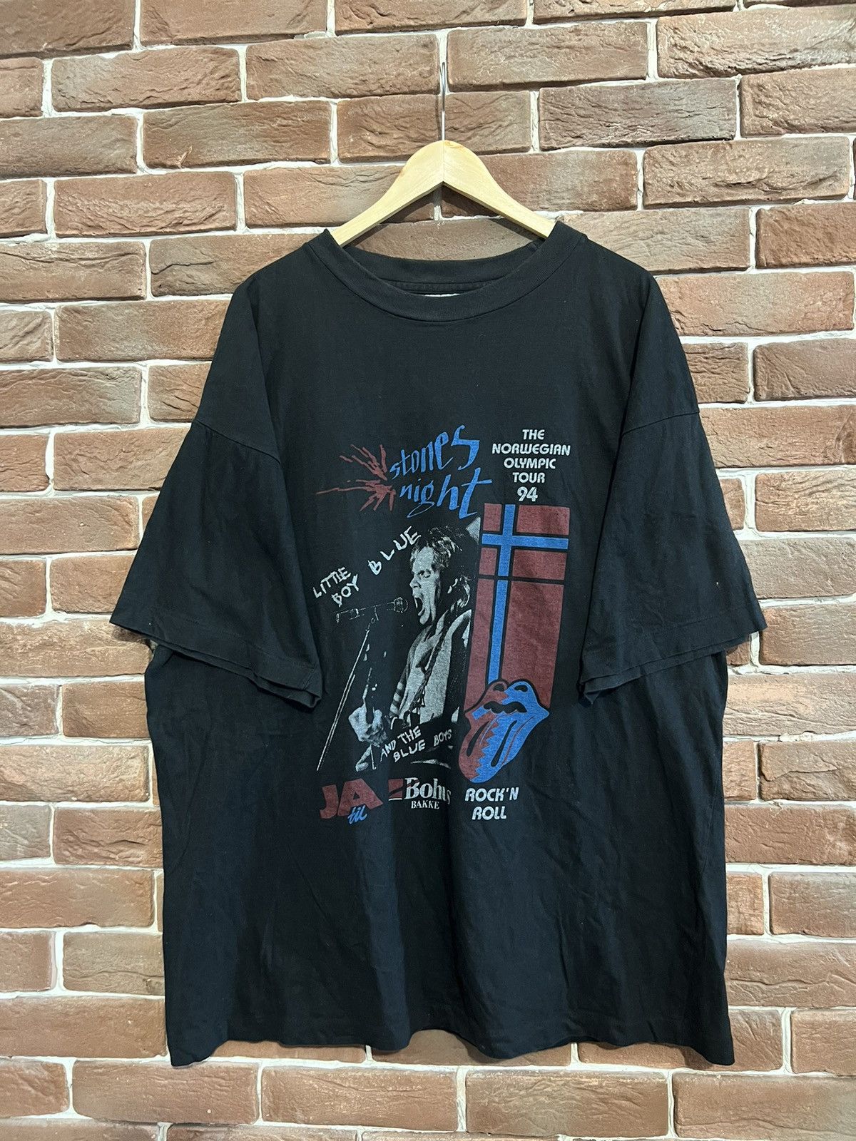 Band Tees Vintage 90s The Rolling Stones Nighth World Tour Band Tee Size US XL / EU 56 / 4 - 1 Thumbnail