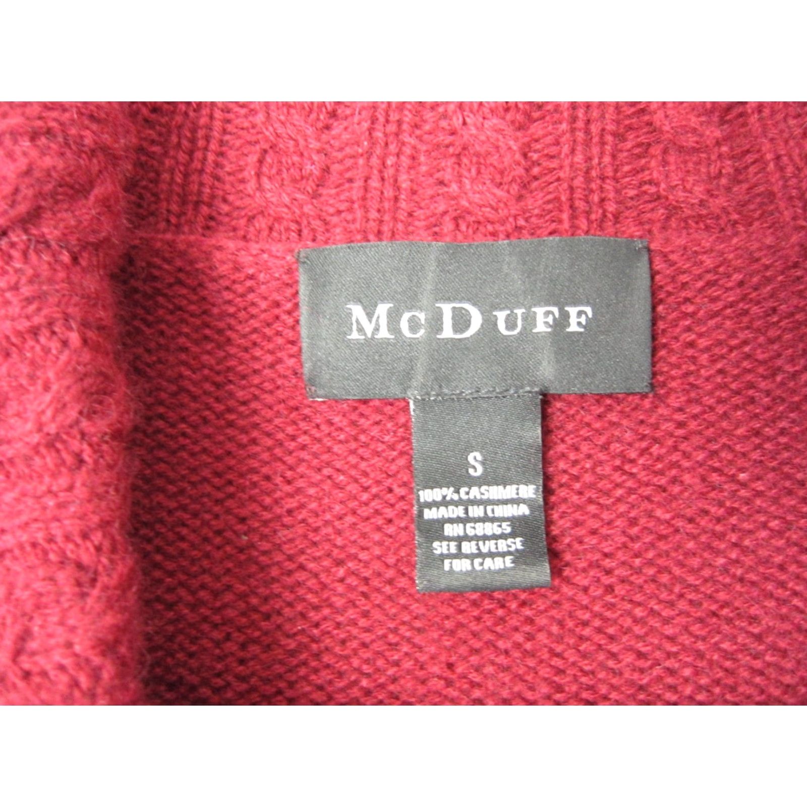 Vintage McDuff Sweater Womens Small Red 100% Cashmere Cowl Neck Pullover Knit Ladies Shirt Size S / US 4 / IT 40 - 6 Thumbnail