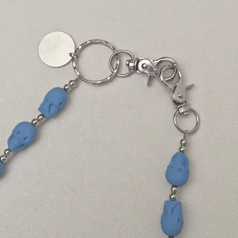 Vintage Punk Blue Skull Resin wallet chain Size ONE SIZE - 6 Thumbnail