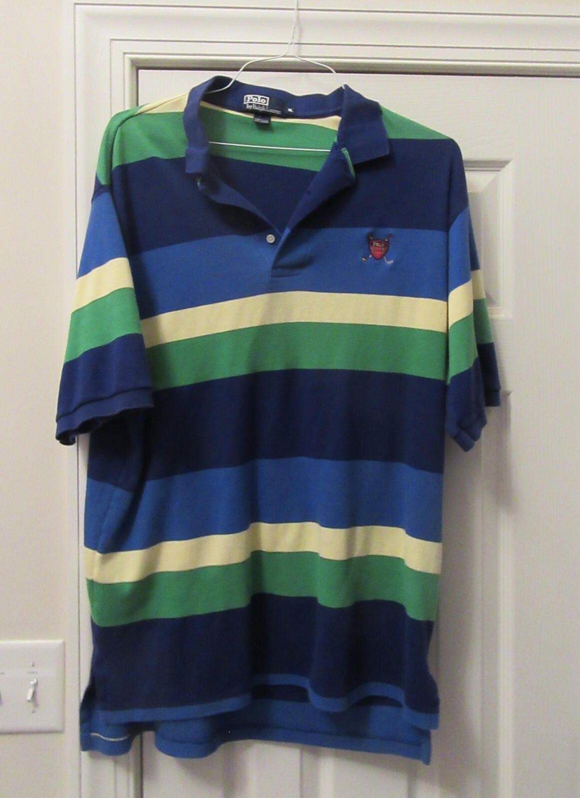 Polo Ralph Lauren Polo Ralph Lauren Men's Vintage Golf Shirt Striped XL Size US XL / EU 56 / 4 - 2 Thumbnail