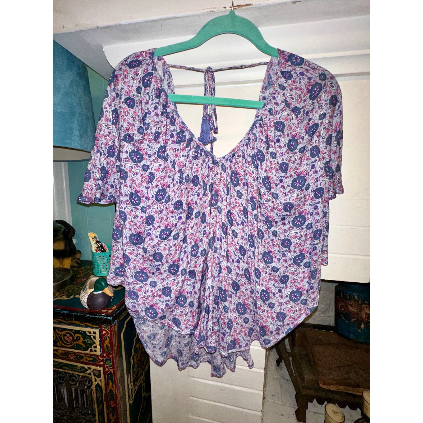 NWT SPELL DESIGNS KOMBI FLUTTER TOP LAVENDER S
