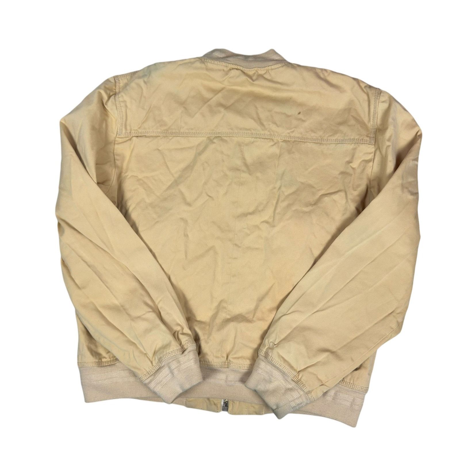 Dolce & Gabbana × Vintage Dolce & Gabbana Men's Beige Cotton Full Zip Bomber Jacket 54 Size US L / EU 52-54 / 3 - 9 Thumbnail