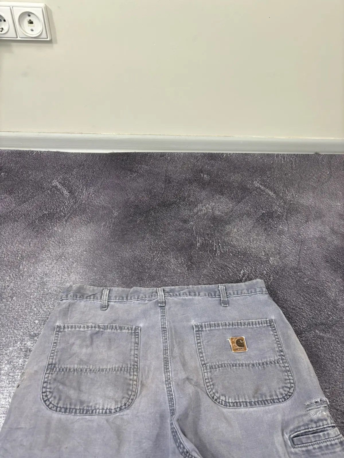 Carhartt × Vintage Vintage Carhartt Gray Work Hype Baggy Shorts Jorts Size US 36 / EU 52 - 5 Thumbnail