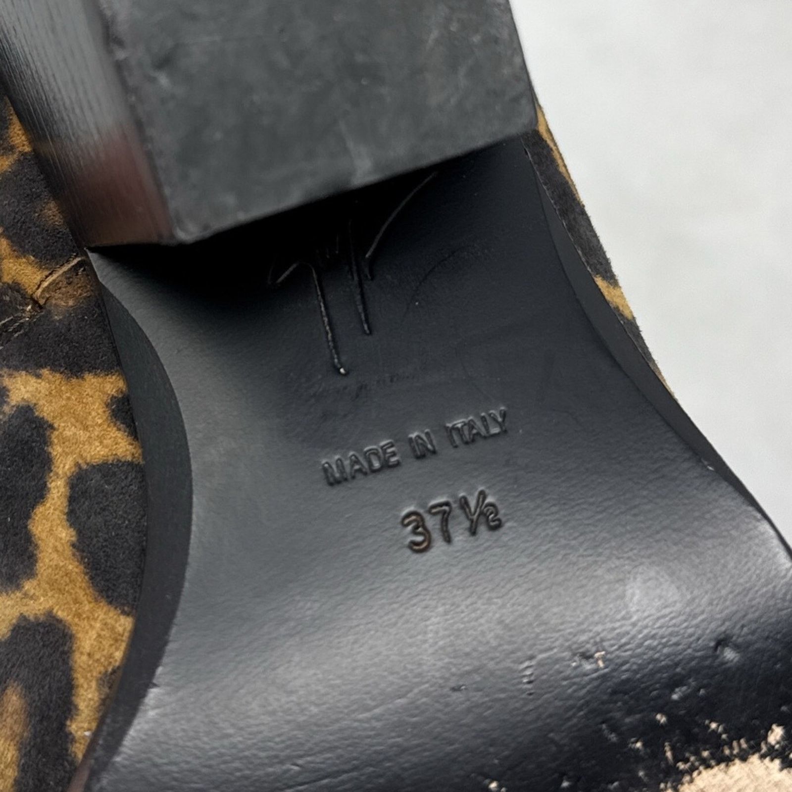 Giuseppe Zanotti Giuseppe Zanotti Leopard Suede Snakeskin Leather Ankle Boots Size US 7.5 / IT 37.5 - 11 Thumbnail