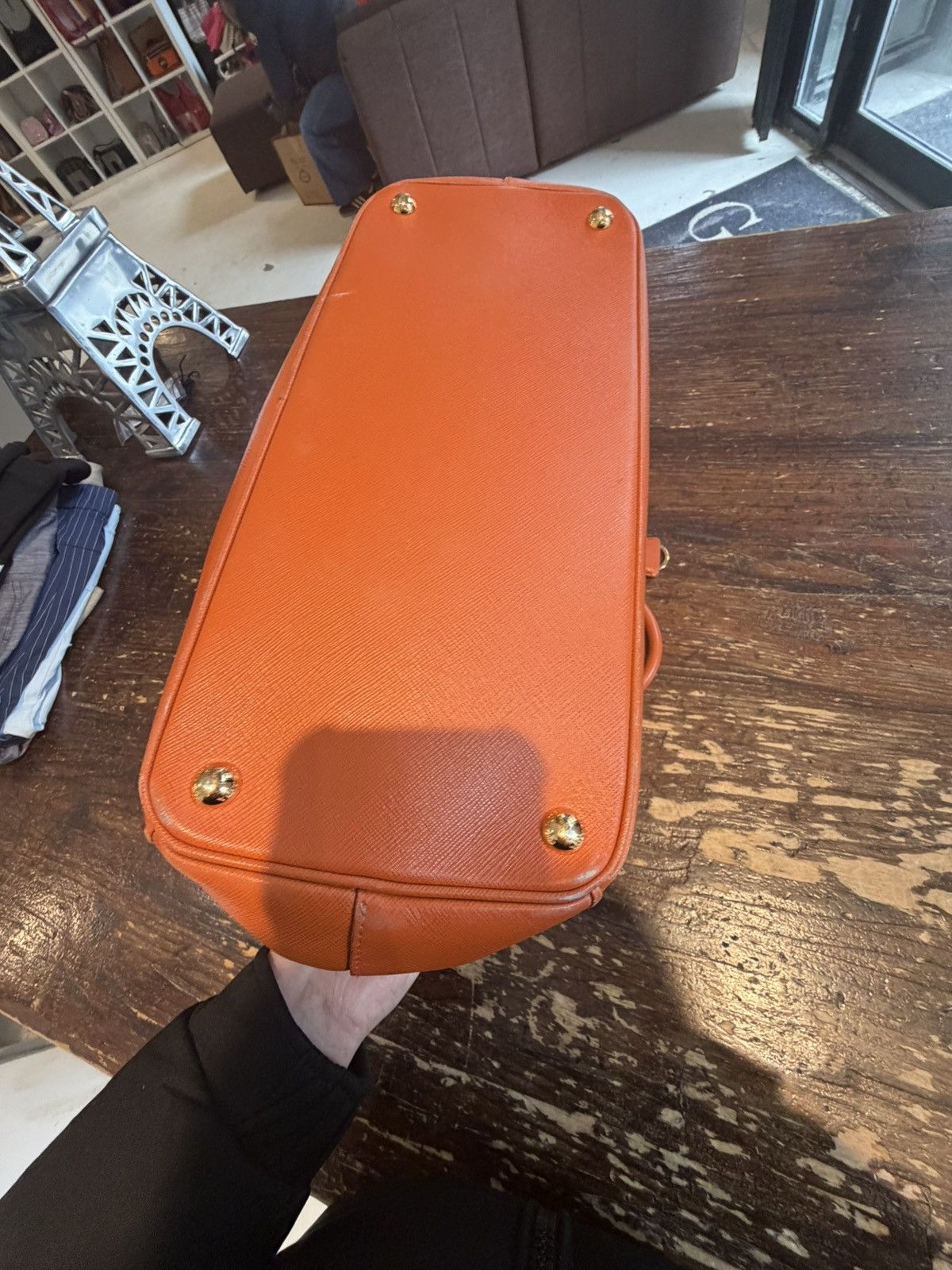 Prada Prada Galleria Saffiano Leather Tote – Papaya ✨ Size ONE SIZE - 8 Thumbnail