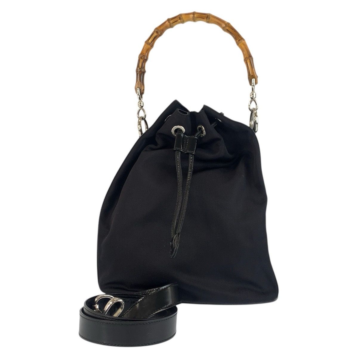 Gucci Gucci Gucci Bamboo nylon leather 2way bag Textile Handbag 001240416570 DUTY FREE for USA Size ONE SIZE - 1 Thumbnail