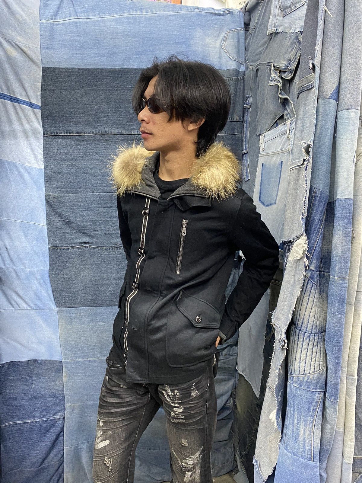 If Six Was Nine × Japanese Brand × Le Grande Bleu (L.G.B.) fur hoodie nota bene japanese brand ifsx lgb style Size US M / EU 48-50 / 2 - 6 Thumbnail