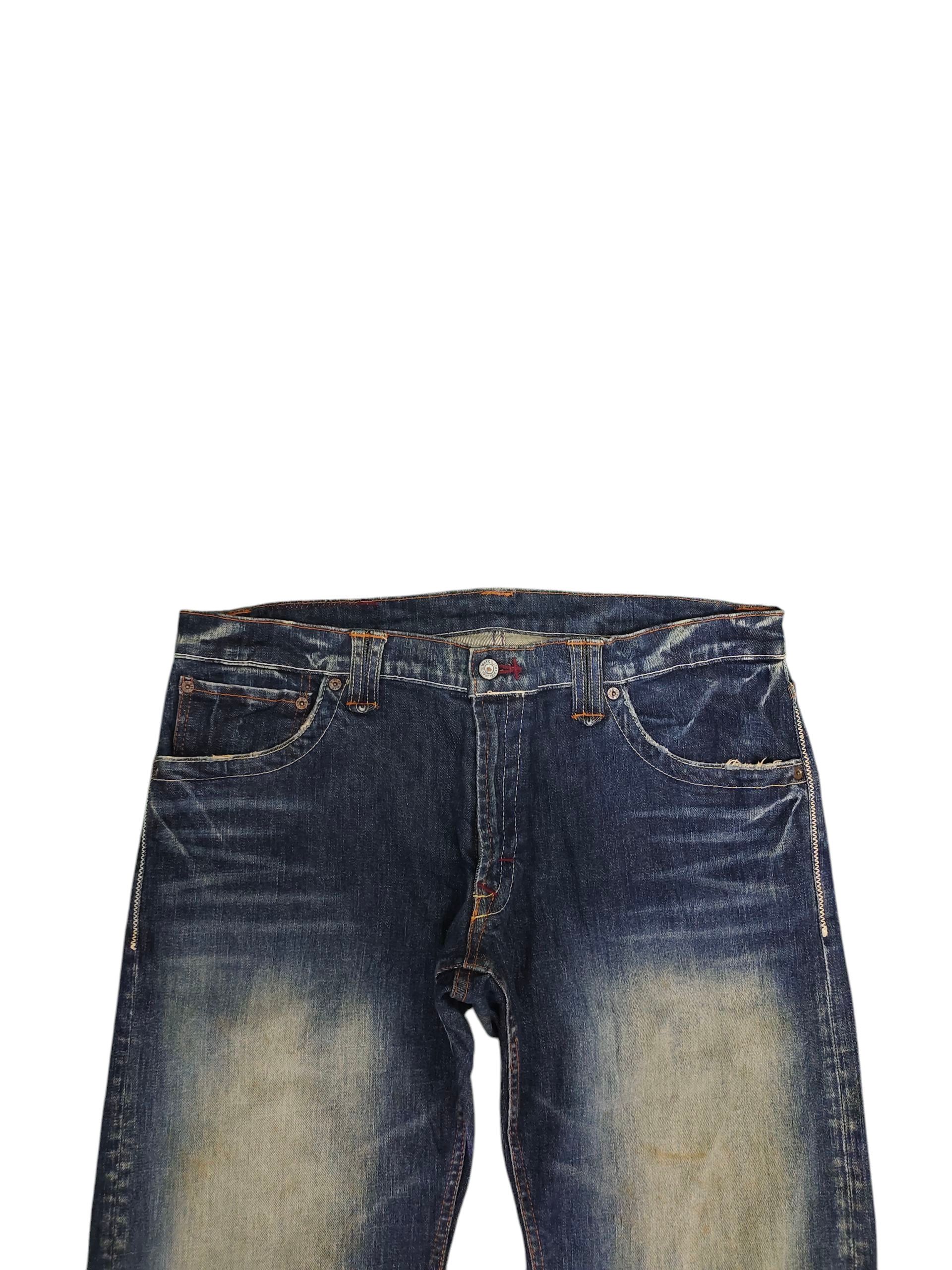 Hysteric Glamour Japanese Brand Blue Way Clawmark Rusty Faded Denim Jeans Size US 36 / EU 52 - 2 Thumbnail