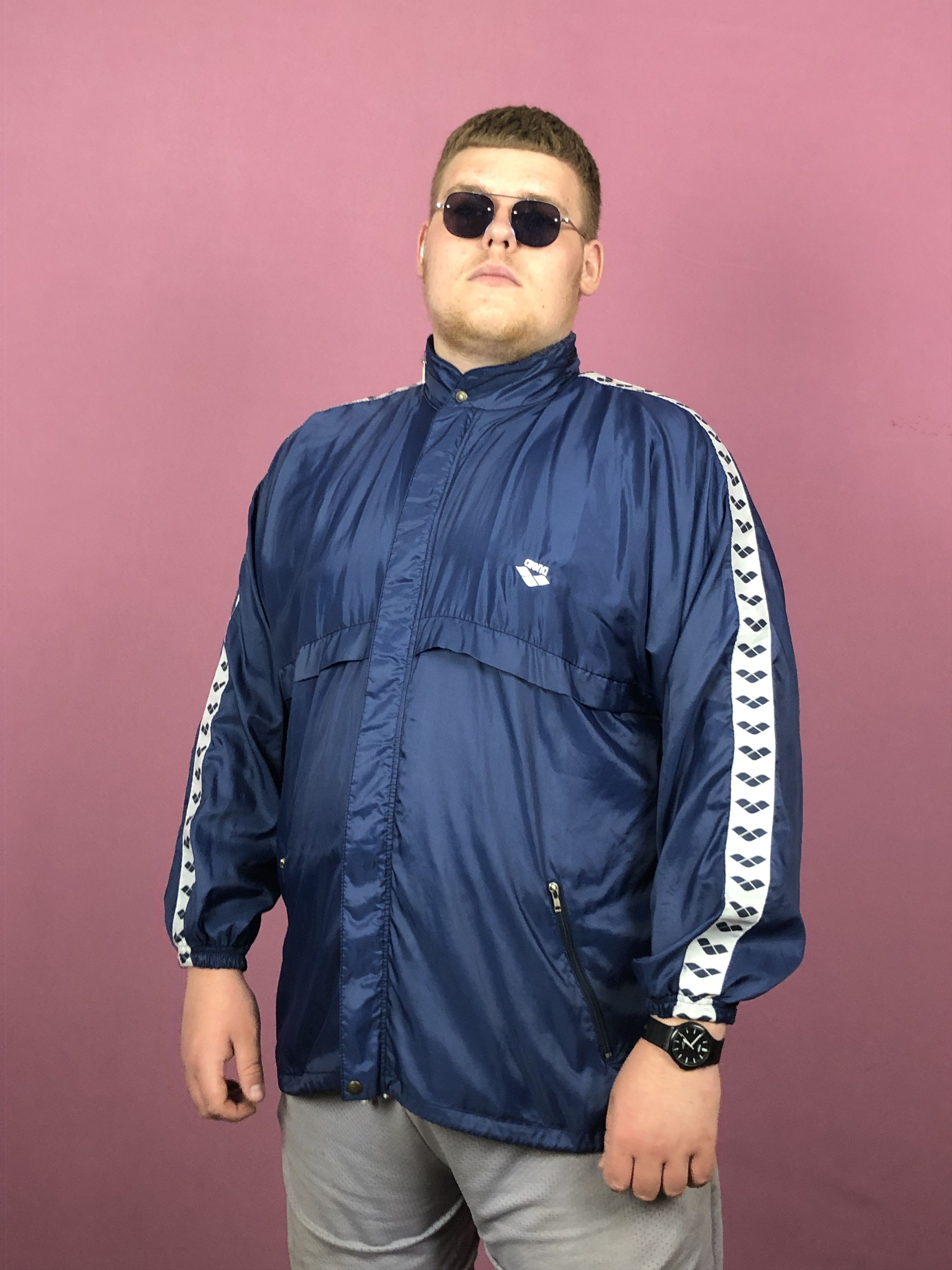 Vintage 90s Arena Vintage Men's Windbreaker Sport Jacket - XL Size US XL / EU 56 / 4 - 2 Thumbnail