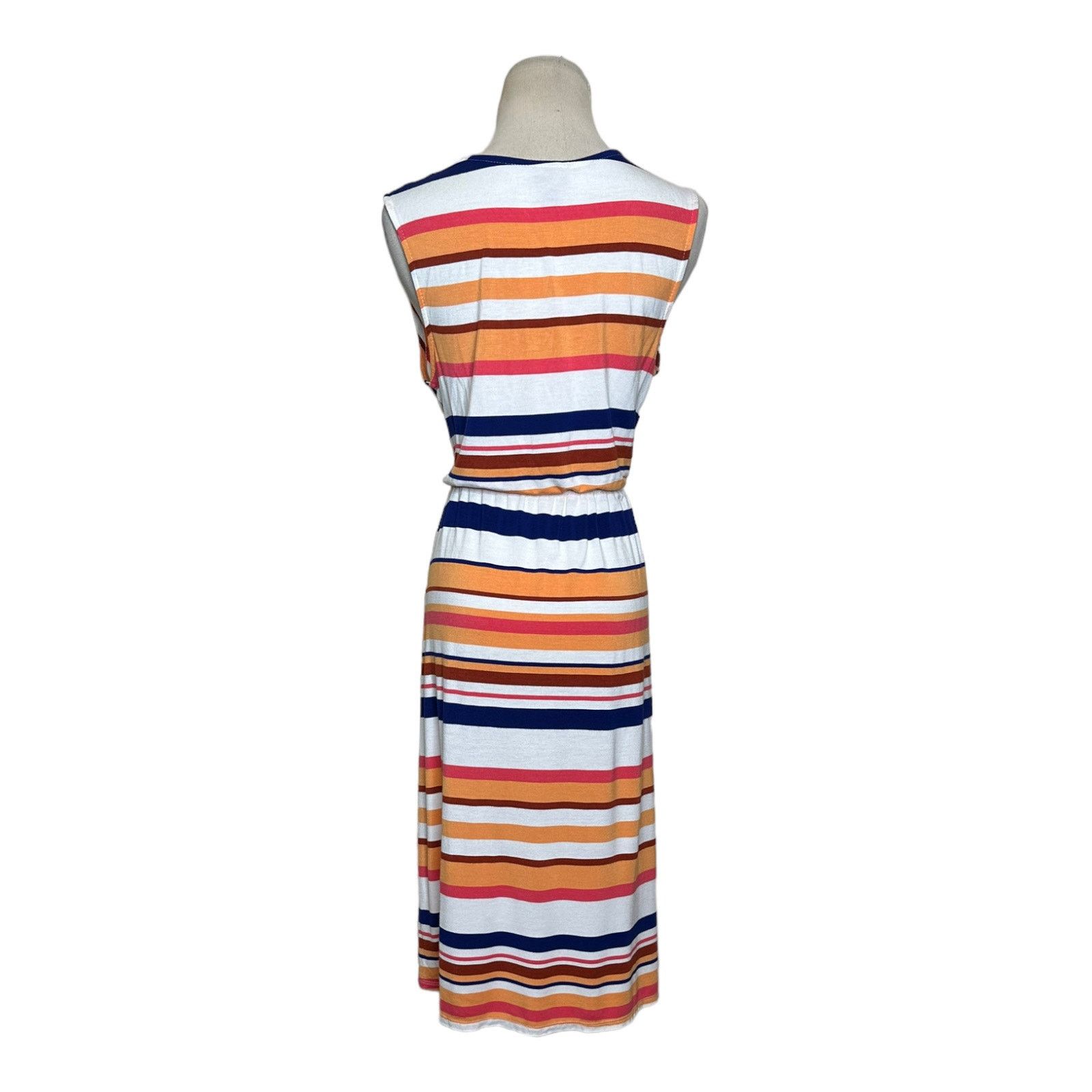 Merona Merona multicolor striped cap sleeves summer dress size M Size M / US 6-8 / IT 42-44 - 2 Thumbnail
