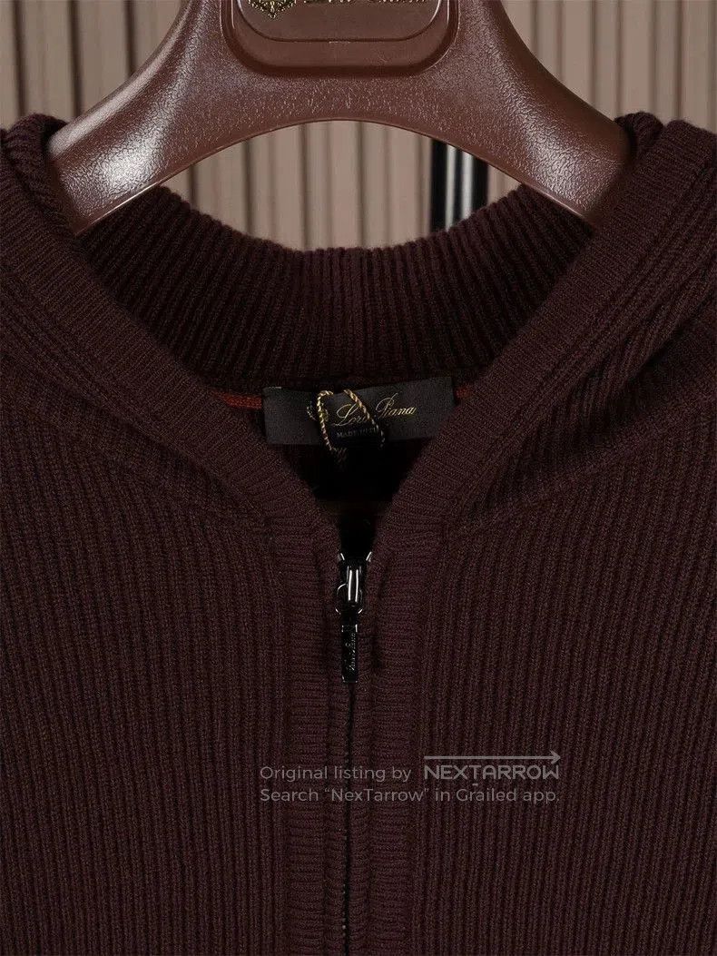 Loro Piana Men's Thick Cashmere Hooded Jacket. Size US S / EU 44-46 / 1 - 6 Thumbnail