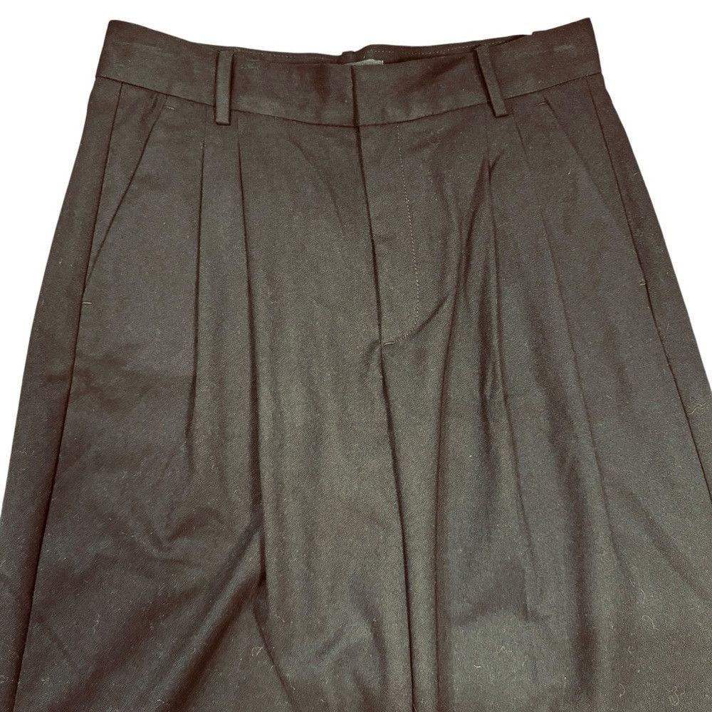 Banana Republic NWT New $100 Banana Republic Wide-Leg Flannel Black Trouser Size 30" / US 8 / IT 44 - 9 Thumbnail