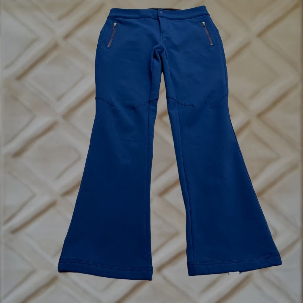 Vintage Title Nine Valhalla Snow Ski Pants Womens 6 Slate Blue Softshell Fleece Lined Size 28" / US 6 / IT 42 - 1 Thumbnail