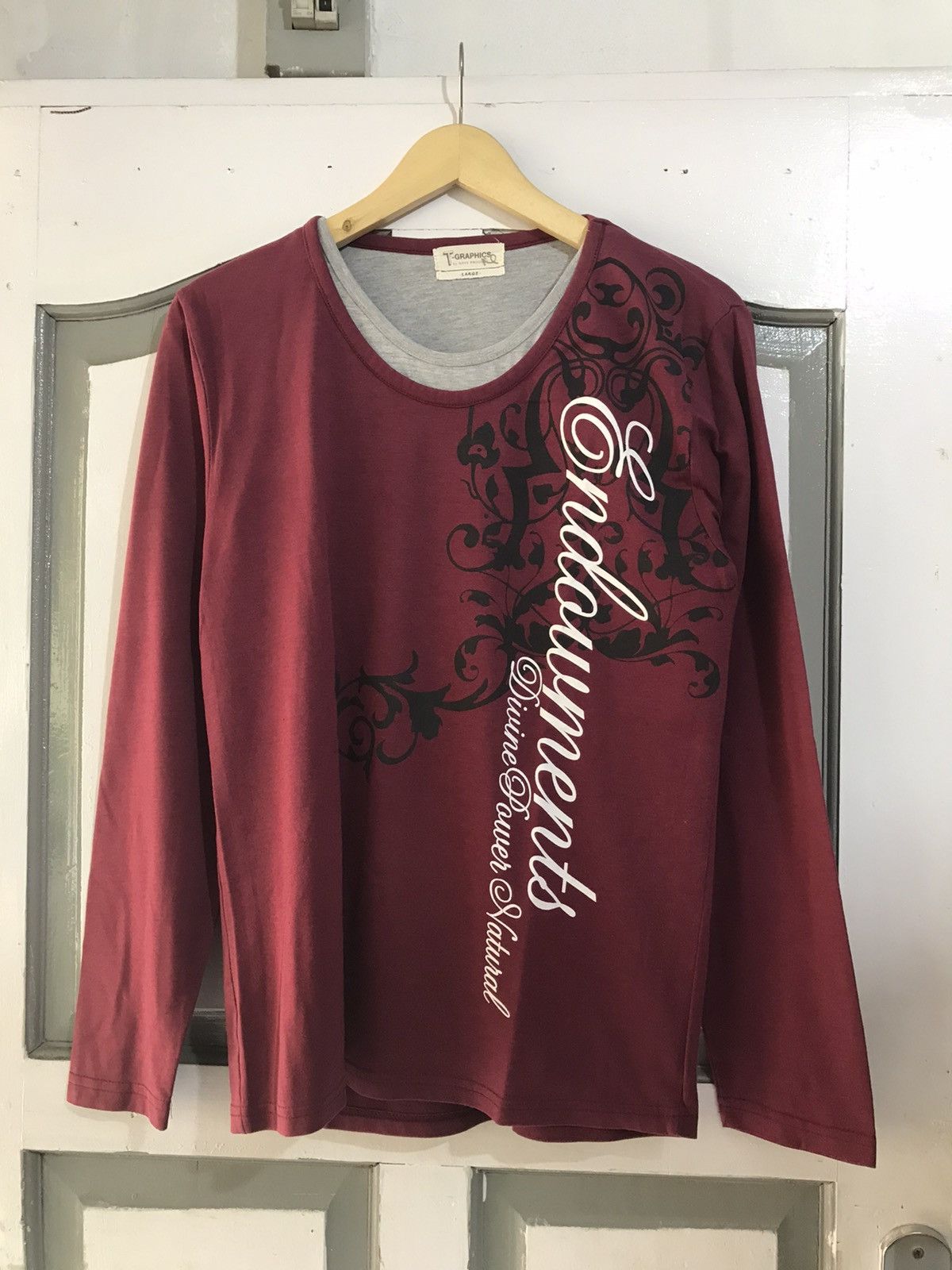 20471120 × Beauty Beast × Japanese Brand Y2K T Graphic Longsleeve Double Neck Size US M / EU 48-50 / 2 - 1 Thumbnail