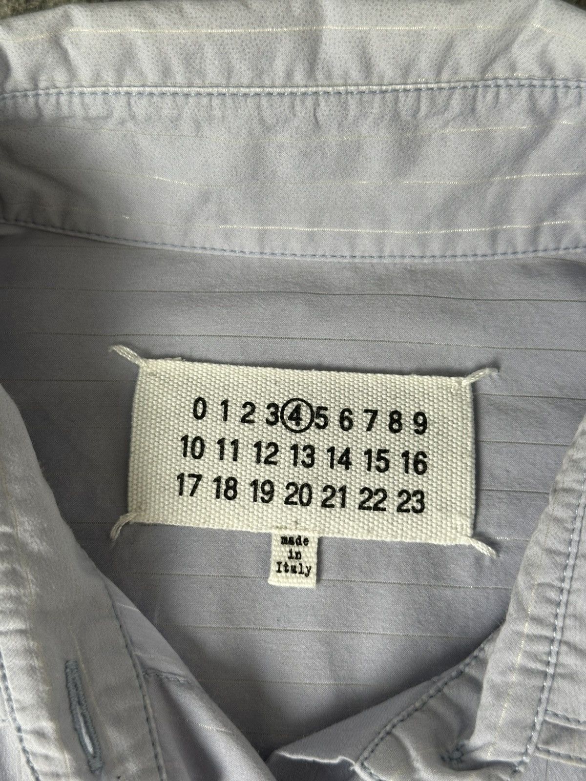 Maison Margiela Maison Margiela - Line 4 Roll Up Sleeve Double Collar Shirt Size XS / US 0-2 / IT 36-38 - 13 Thumbnail