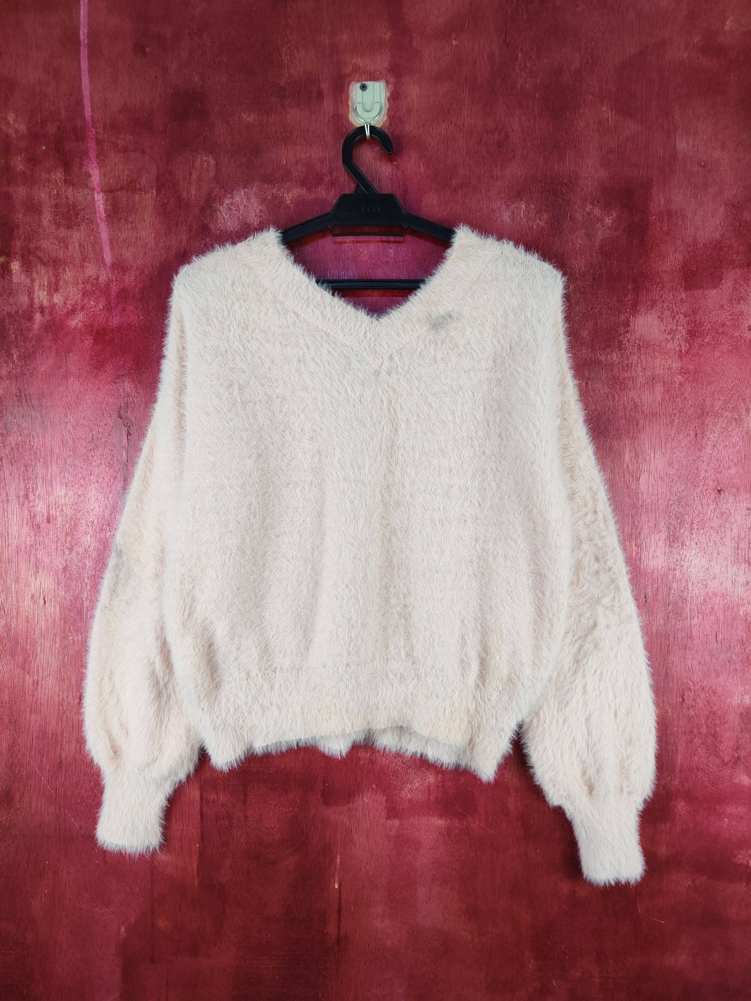 Homespun Knitwear Pinky Orange Shag Shaggy Fur Mohair Knitwear #S2108 Size M / US 6-8 / IT 42-44 - 7 Thumbnail