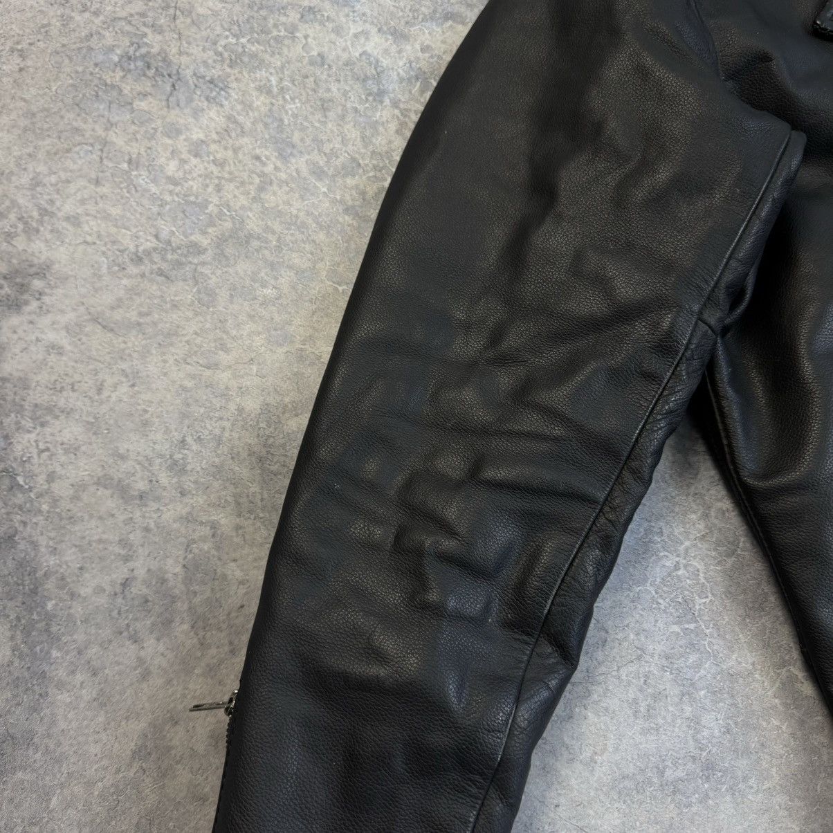Vintage VINTAGE 90’s BLACK MOTORCYCLE LEATHER BIKER JACKET Size US L / EU 52-54 / 3 - 8 Thumbnail