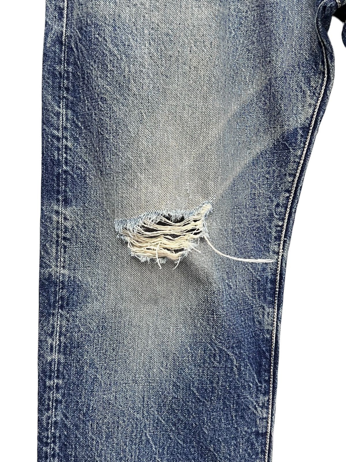 Evisu 🔥EVISU YAMANE NO1 SPECIAL SELVEDGE Worn-Out Thrashed Denim Size US 31 - 6 Thumbnail