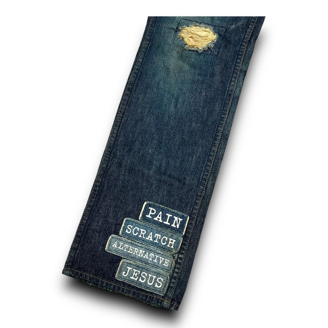 Japanese Brand × Number (N)ine NUMBER NINE DISTRESSED AND PATCHES JAPANESE BRAND DENIM Size US 31 - 8 Thumbnail