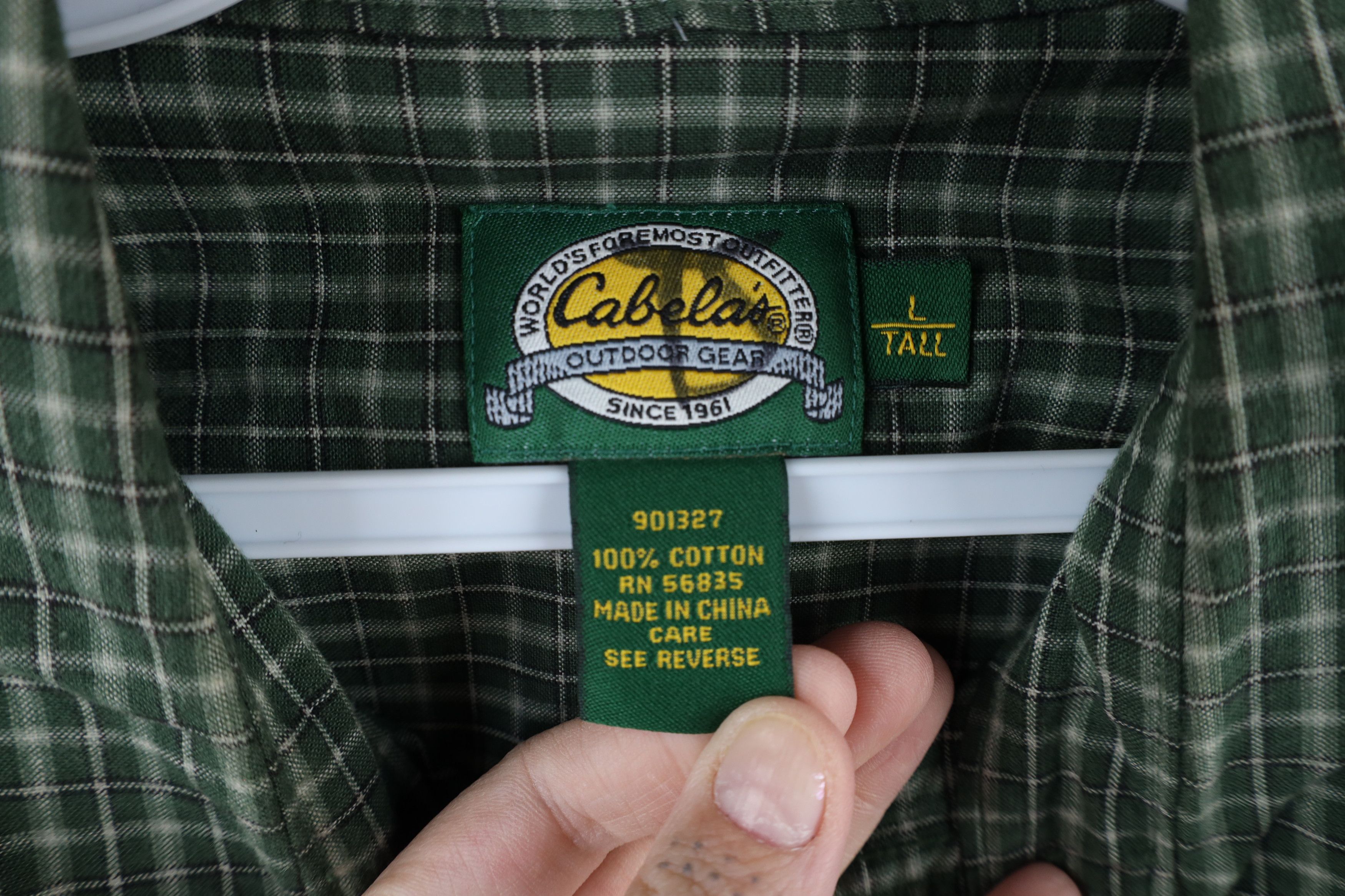 Cabelas × Vintage Vintage Cabelas Double Pocket Short Sleeve Button Shirt Size US L / EU 52-54 / 3 - 5 Thumbnail