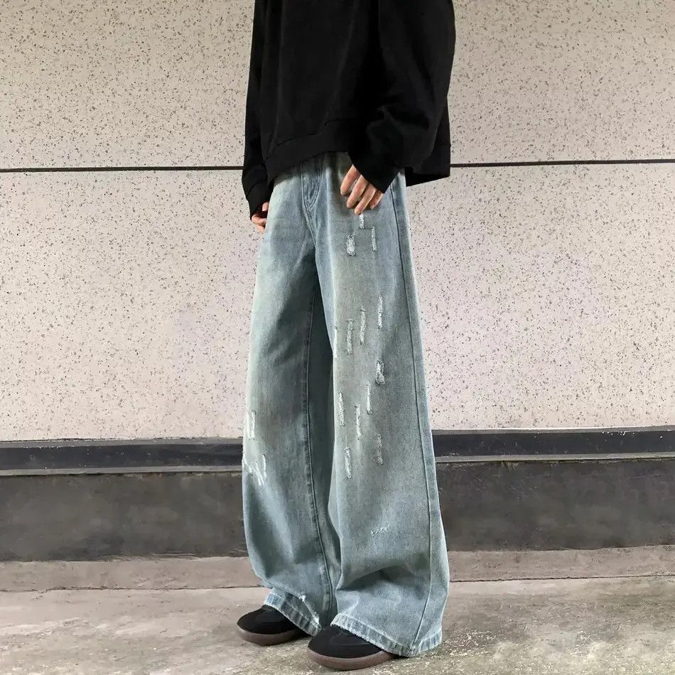 Japanese Brand Retro loose high street wide leg jeans Size US 32 / EU 48 - 1 Thumbnail