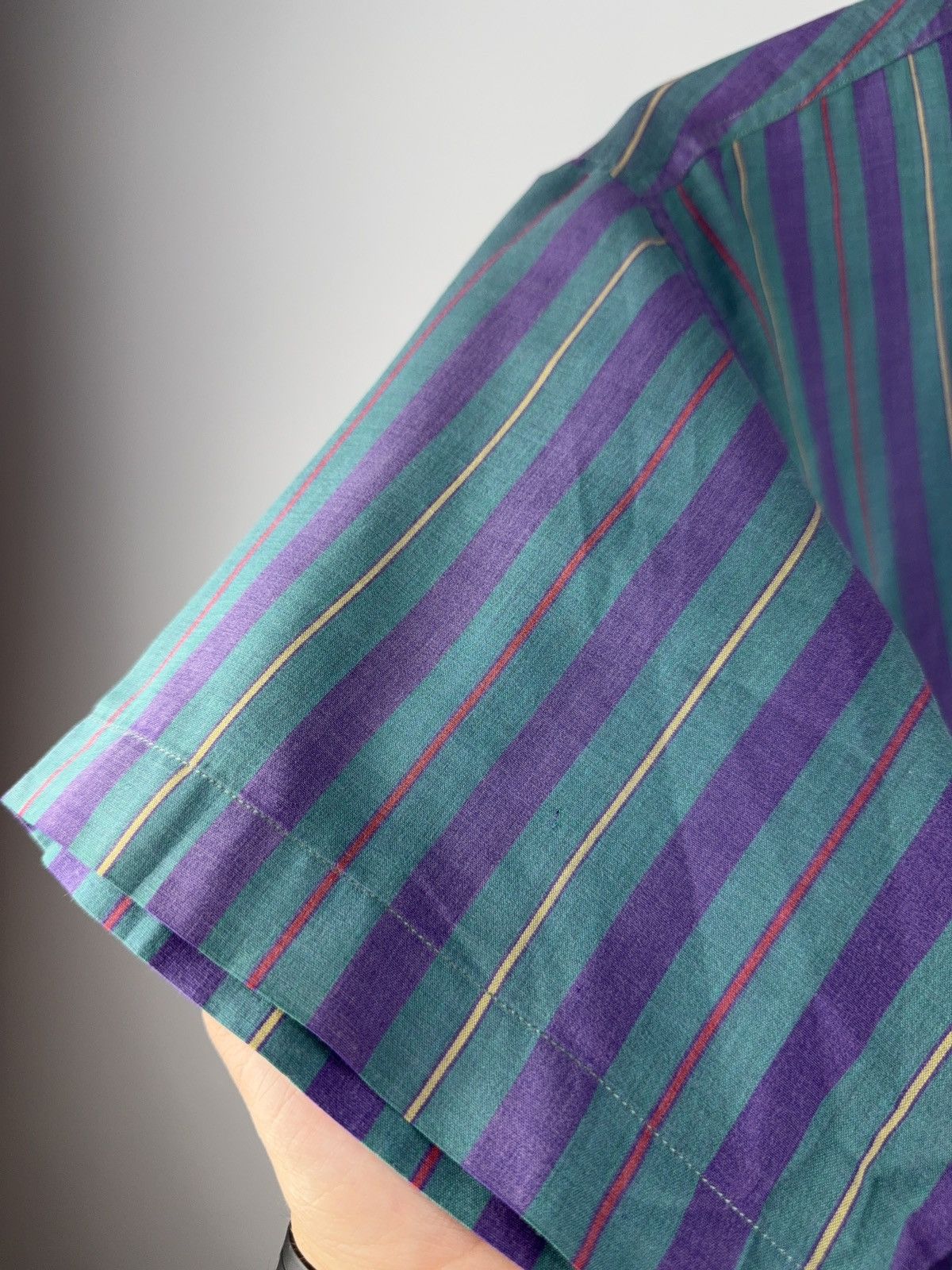 Polo Ralph Lauren × Ralph Lauren × Vintage Vintage 90s Polo Ralph Lauren Striped Short Sleeve Shirt Size US L / EU 52-54 / 3 - 5 Thumbnail