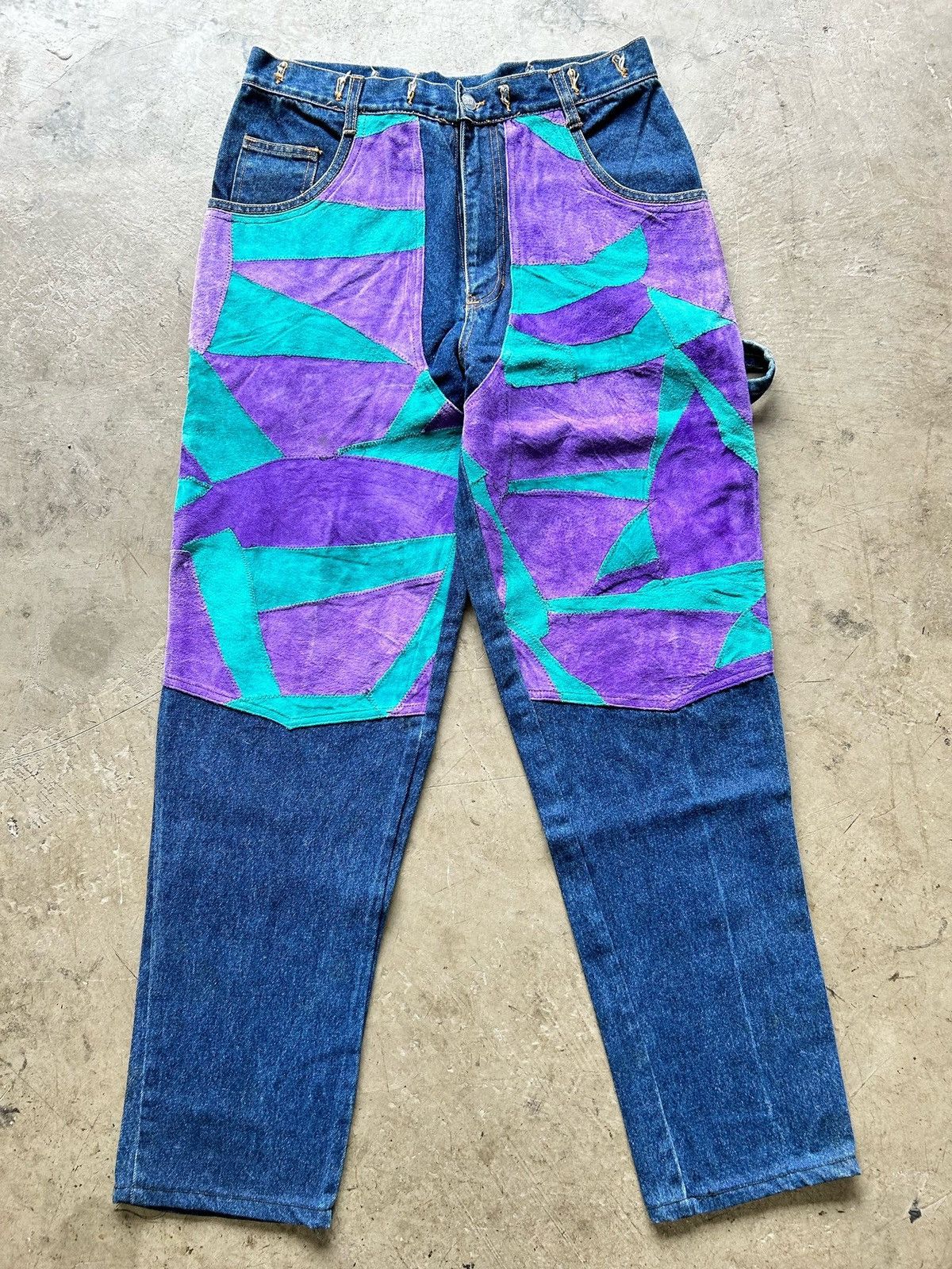 Jean Machine × Southpole × Vintage Baggy y2k embroidered machine denim Size US 32 / EU 48 - 1 Thumbnail