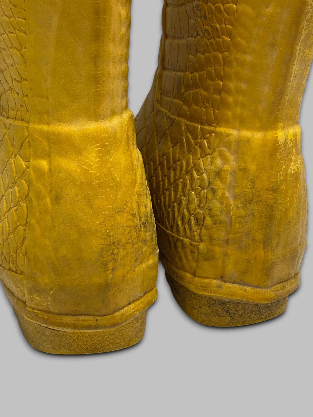 Hunter HUNTER & JIMMY CHOO Special Edition Rain Croc Yellow Boots Size US 4 / IT 34 - 8 Thumbnail