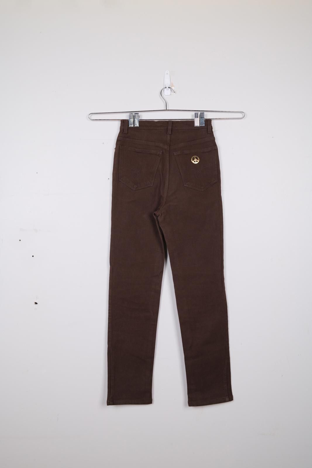 Moschino 00's Moschino Junior Peace Logo Straight-Leg-Pant Size 26" / US 2 / IT 38 - 2 Thumbnail