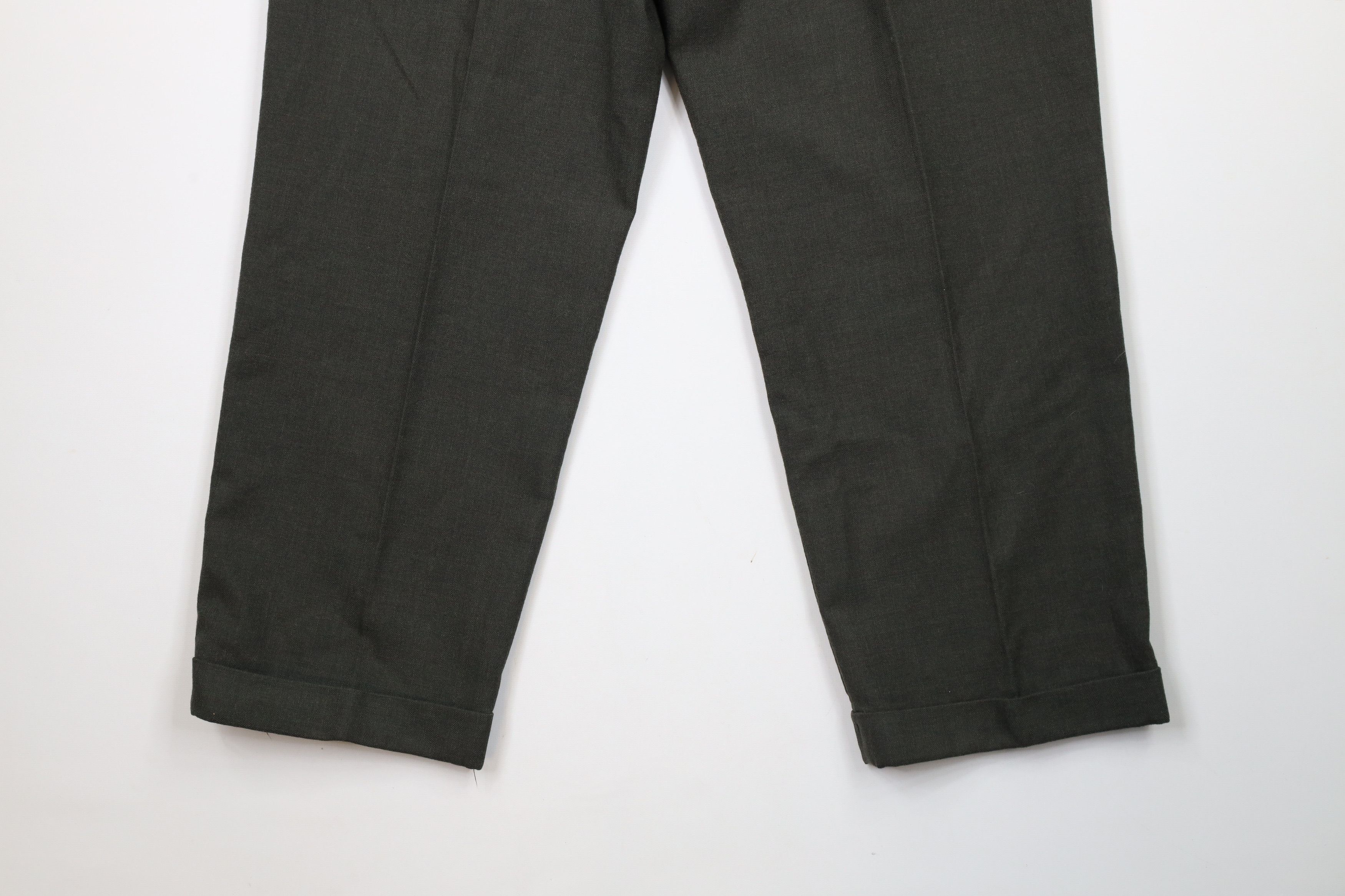 Vintage Vintage 90s Streetwear Herringbone Cuffed Wide Leg Pants Size US 36 / EU 52 - 12 Thumbnail