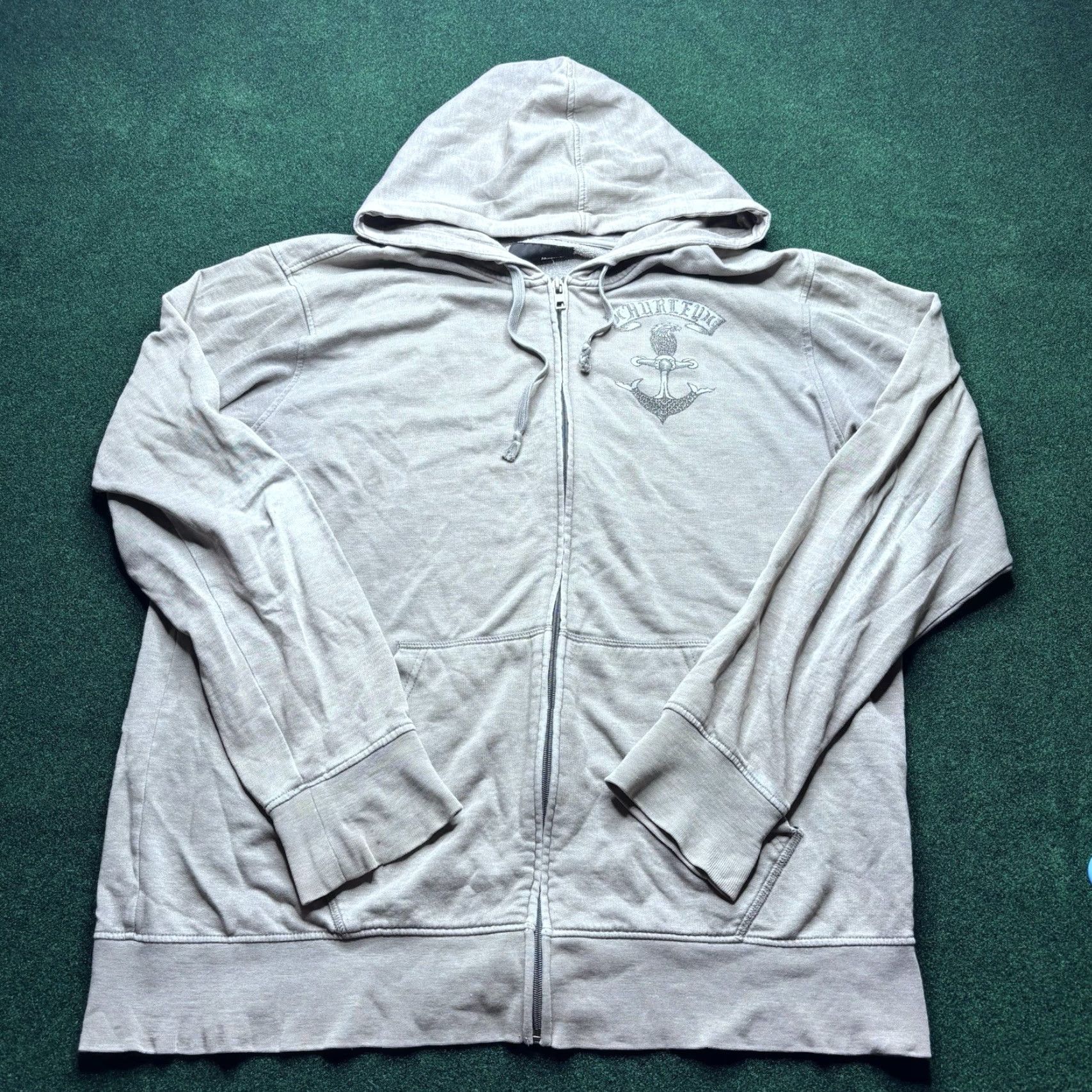 Hurley VINTAGE Hurley Full Zip Hoodie Men’s XL Gray Regular Hoodie 90s Grunge Retro Skateboarding Gym & Training Anchor Logo Zipper Embroidered Pockets Read Size US XL / EU 56 / 4 - 2 Thumbnail