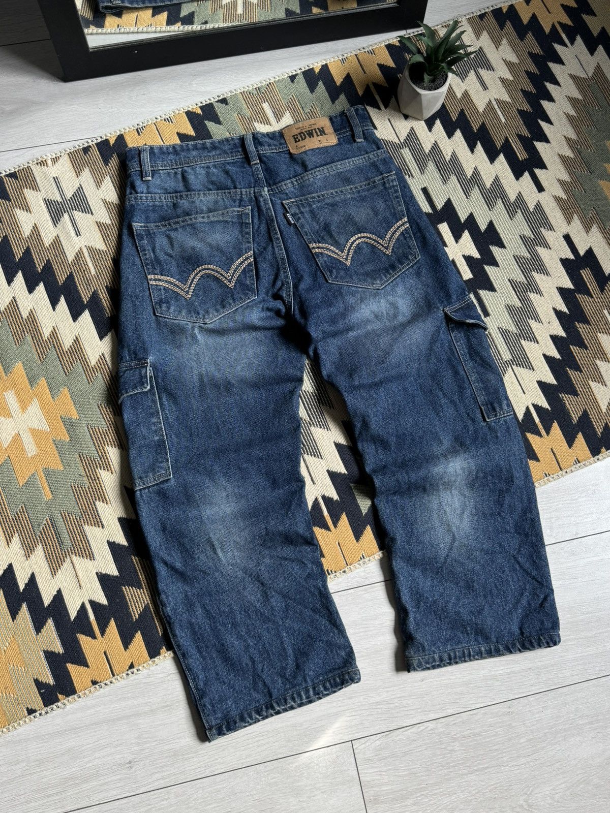 Edwin ❗️RARE❗️Edwin Cargo Denim Y2K Japan Style Jeans Size US 30 / EU 46 - 3 Thumbnail