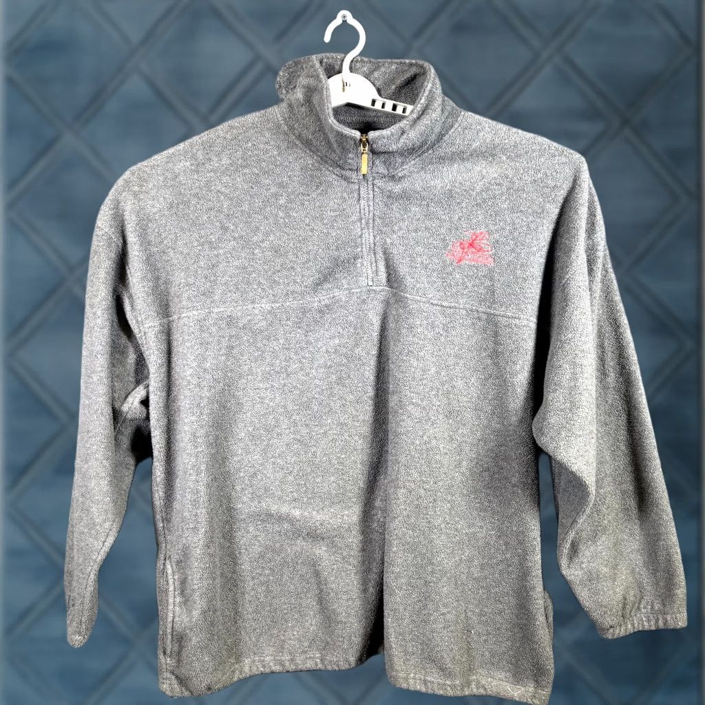 Vintage CH Outerwear Jacket Men's 3XL Gray Fleece 1/4 Zip Las Vegas Embroidered Travel Jacket Size US XXL / EU 58 / 5 - 1 Thumbnail