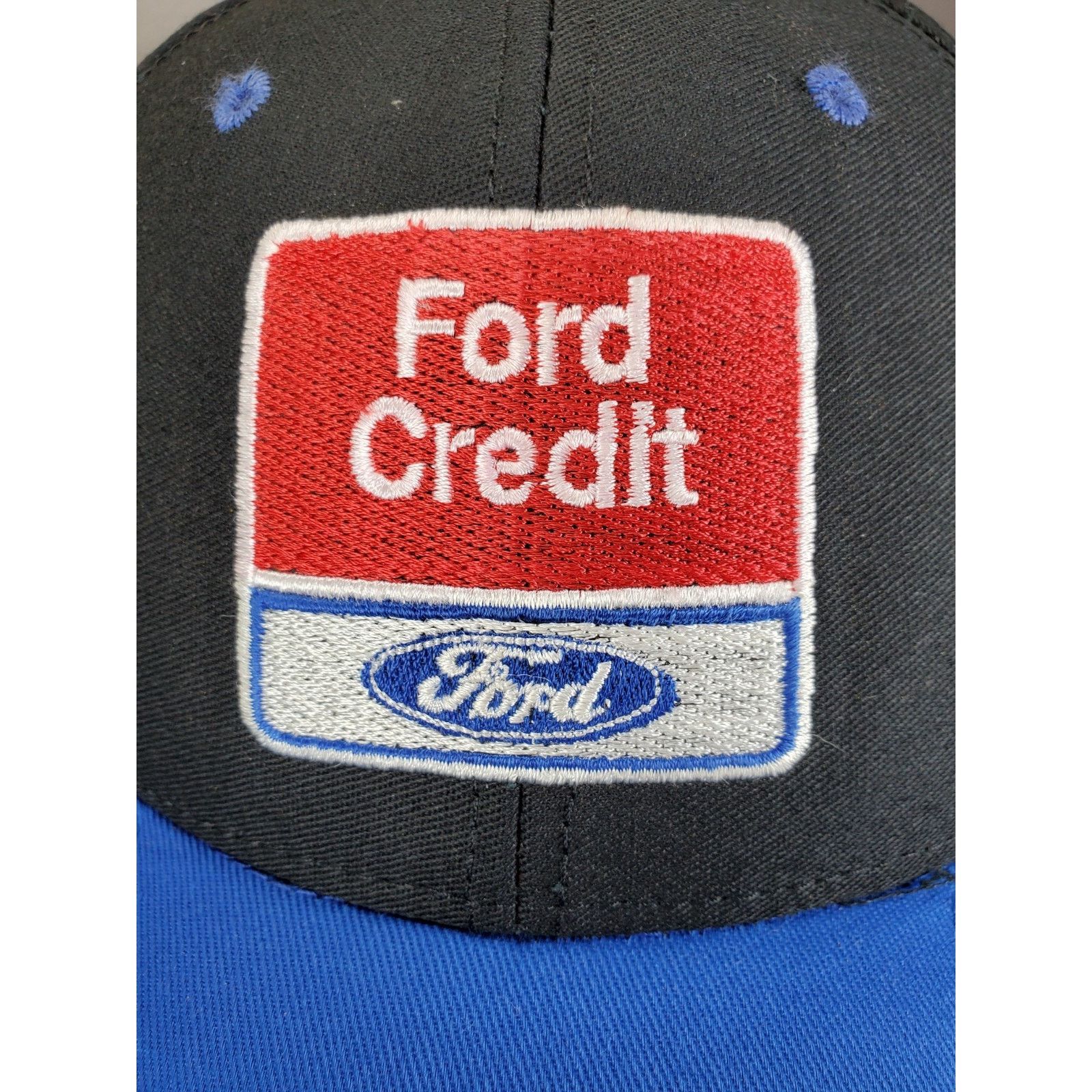 Ford × Vintage Ford Credit Snapback Cap Hat Blue & Black USA Made Size ONE SIZE - 5 Thumbnail