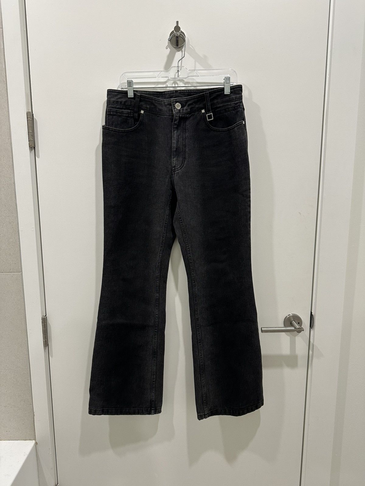 Wooyoungmi Wooyoungmi Gray/Black Flared Jeans Size US 32 / EU 48 - 1 Thumbnail