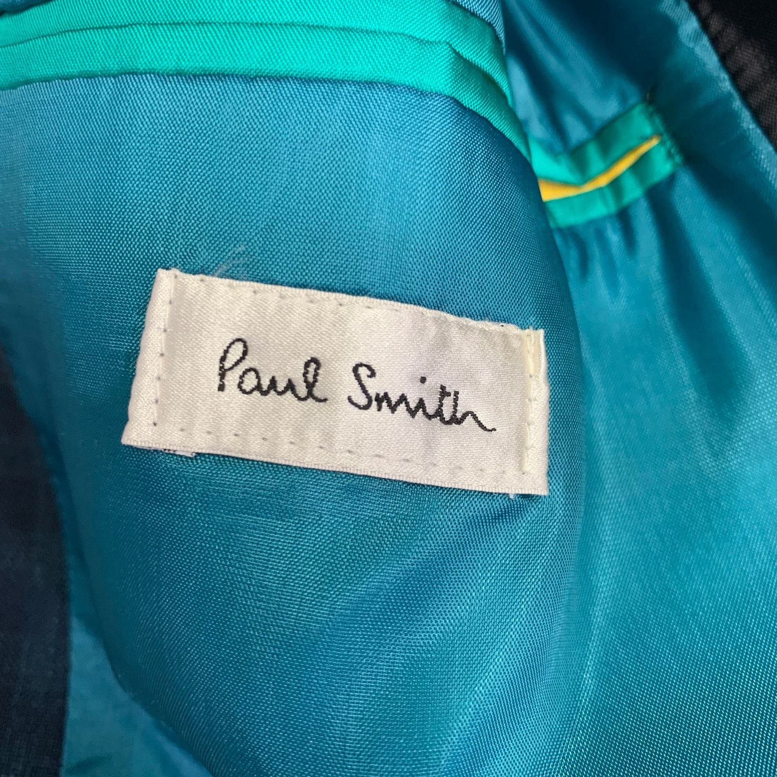 Paul Smith Size 36 Green Navy Checkered Wool Linen Sport Coat Size 36R - 6 Thumbnail
