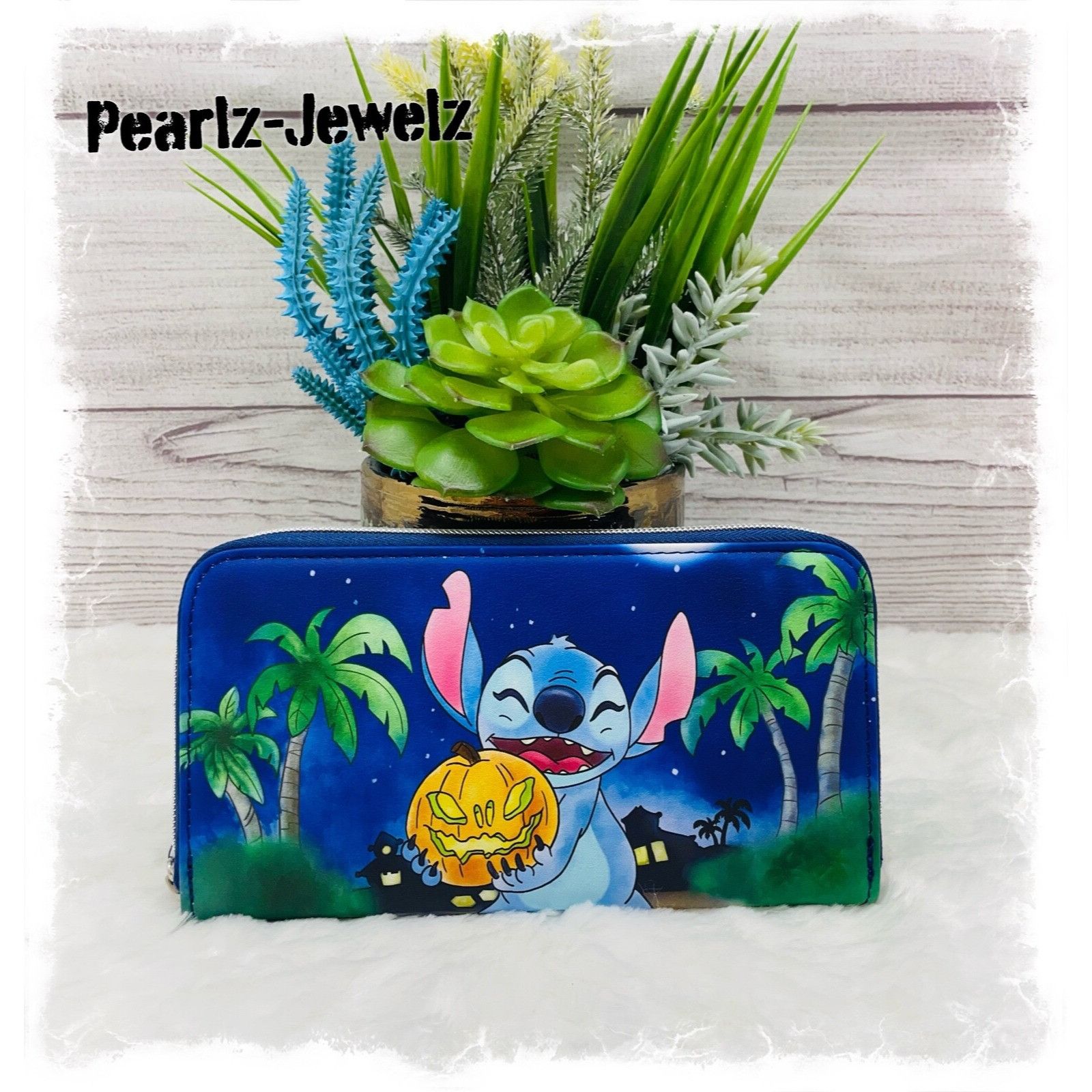 Disney Loungefly Disney Lilo & Stitch Pumpkin Zipper Wallet Hallowe Size ONE SIZE - 1 Thumbnail
