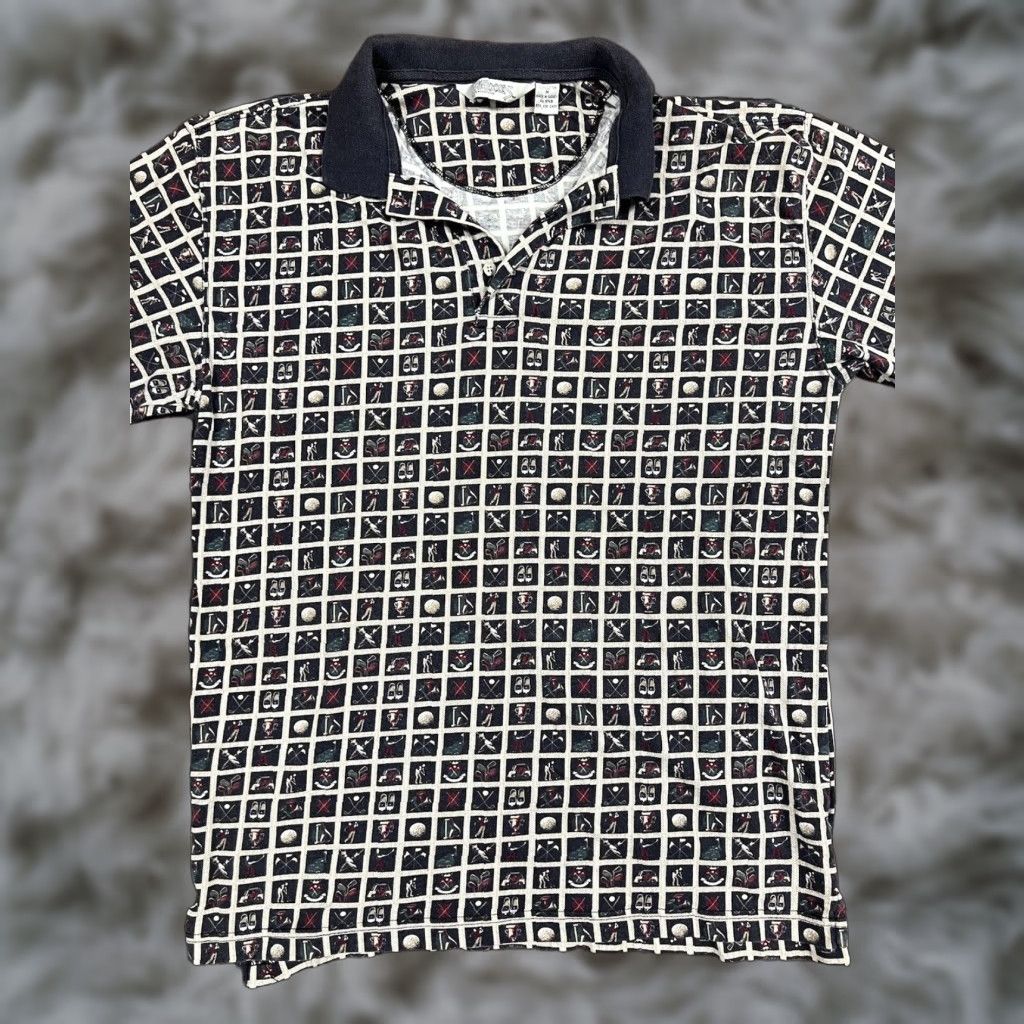 Vintage VINTAGE Alexxus Shirt Polo Golf Men’s M Blue Check Pattern Casual Shirts Men Size US M / EU 48-50 / 2 - 1 Thumbnail