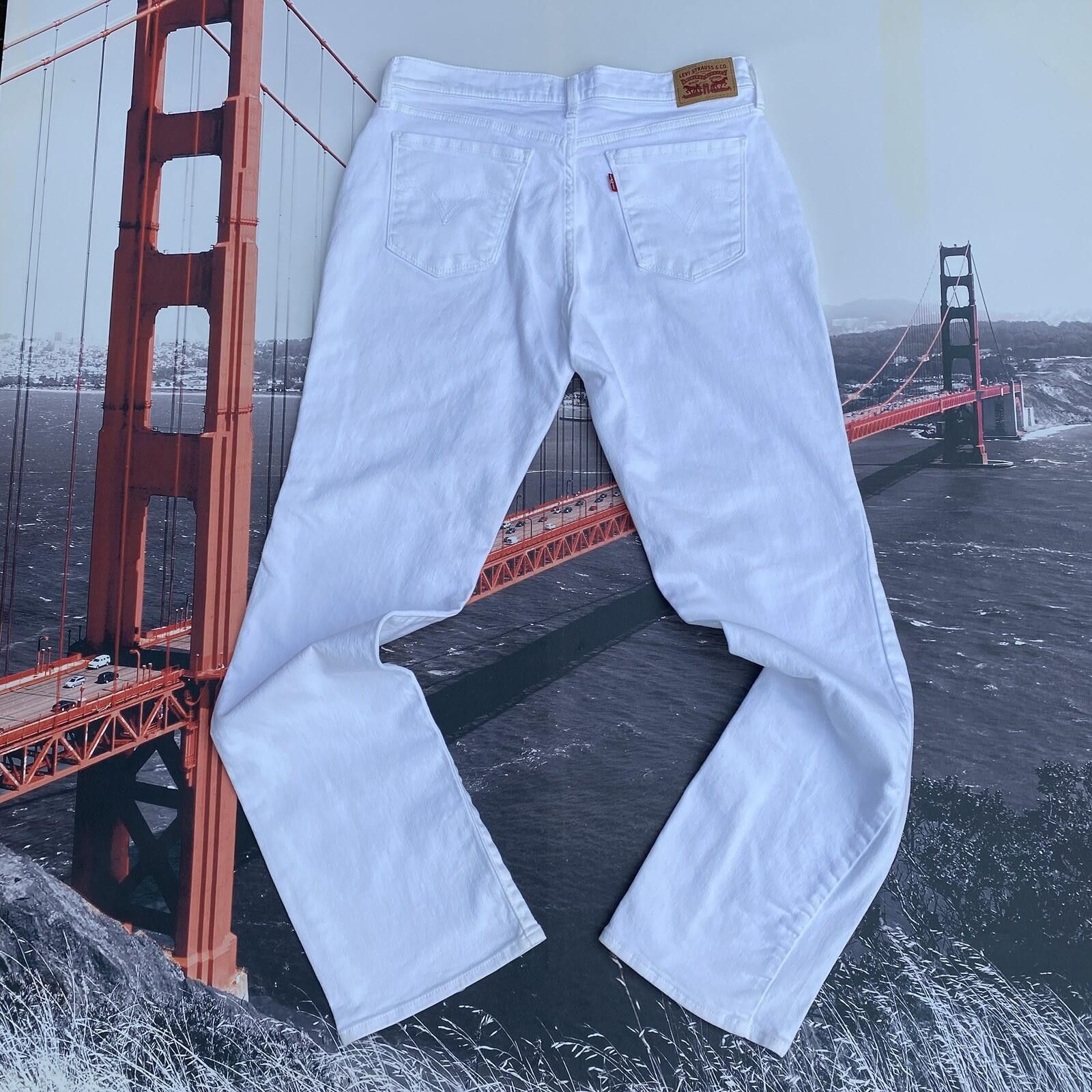 Levi's Levi's 505 Women’s Straight Size 30 White Jeans Zip Fly Size 30" / US 8 / IT 44 - 2 Thumbnail