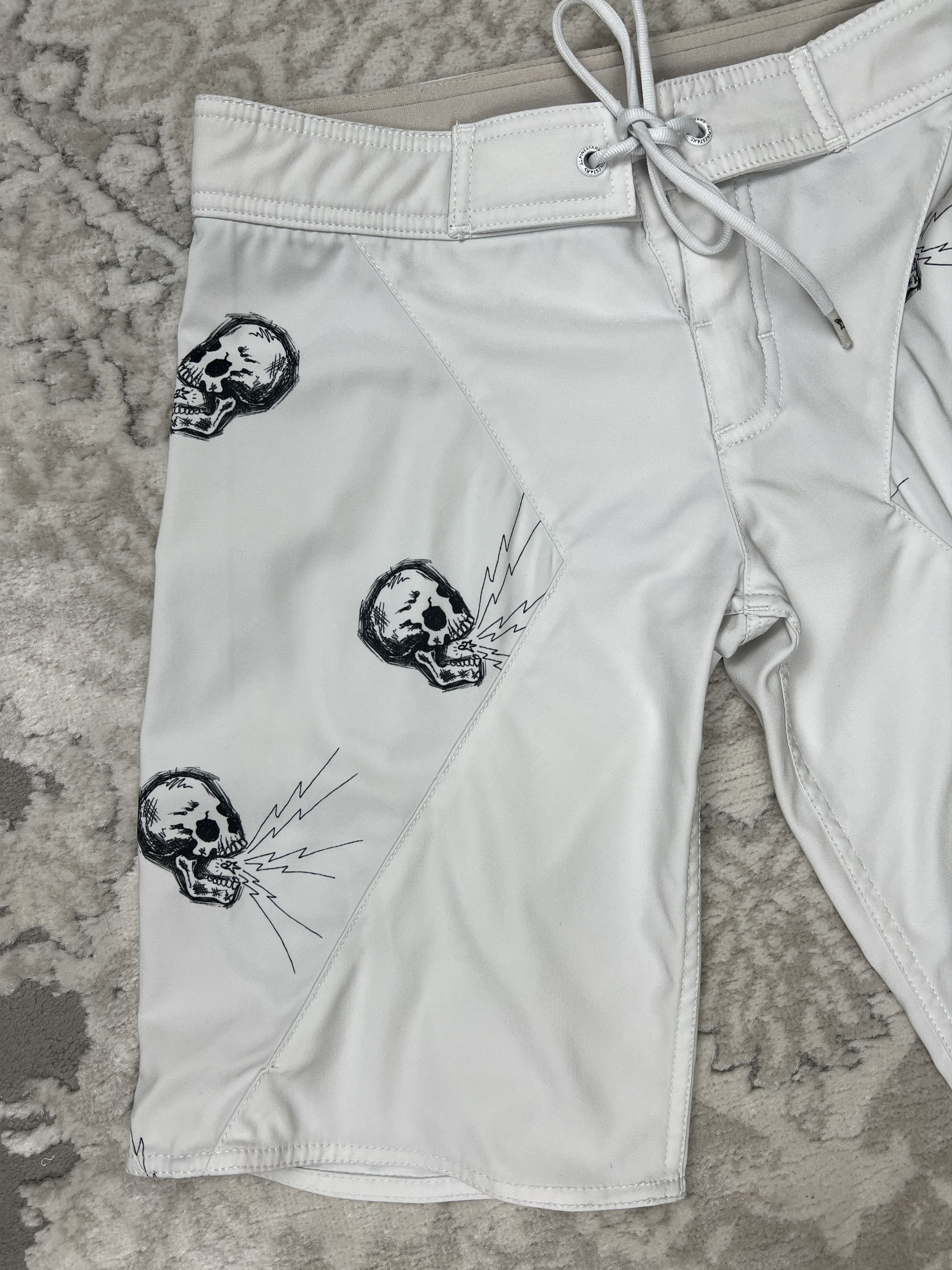 Alpinestars Alpinestars Graphic Skull Shorts White (Size 1) Size US 28 / EU 44 - 2 Thumbnail