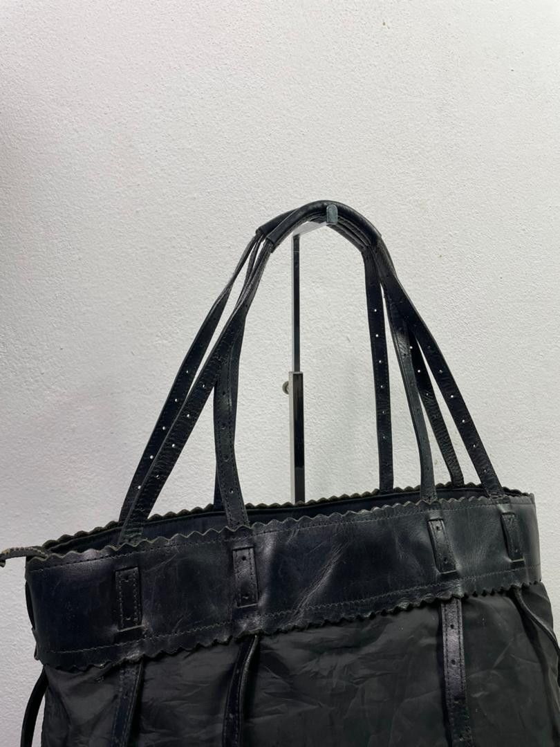 Jean Paul Gaultier Archive Jean Paul Gaultier Black Nylon + Leather Tote Bag Size ONE SIZE - 7 Thumbnail
