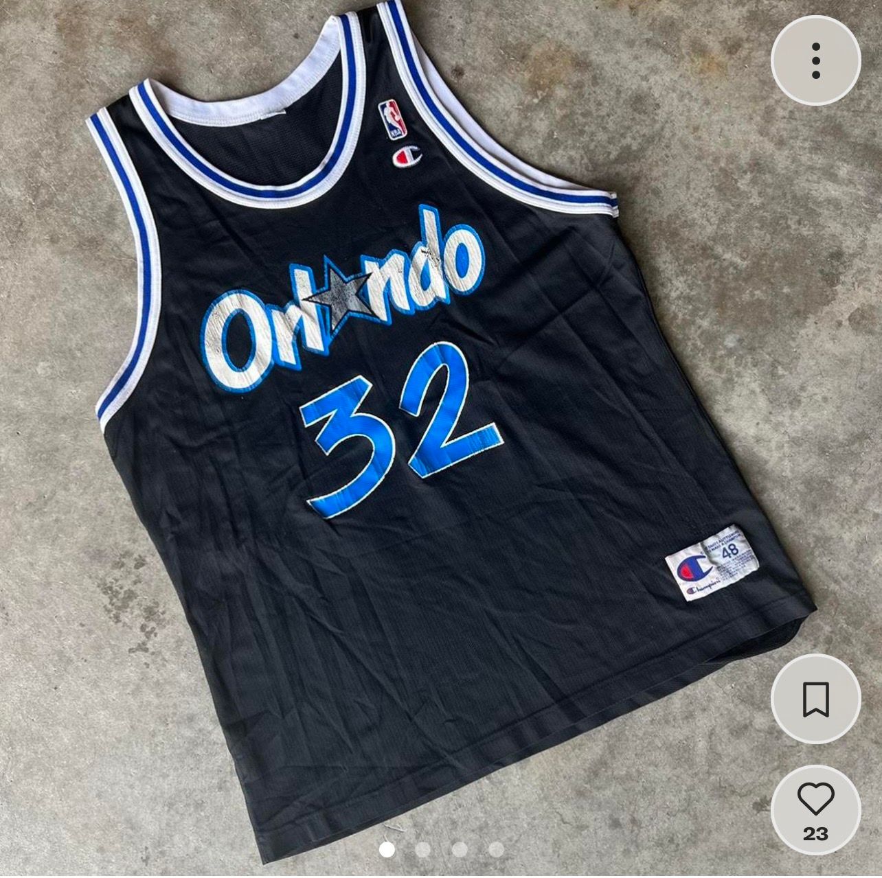 Orlando Magic NBA Basketball Jersey #32 Shaquille O'Neal Vintage Champion  48 BlK,  in 2023